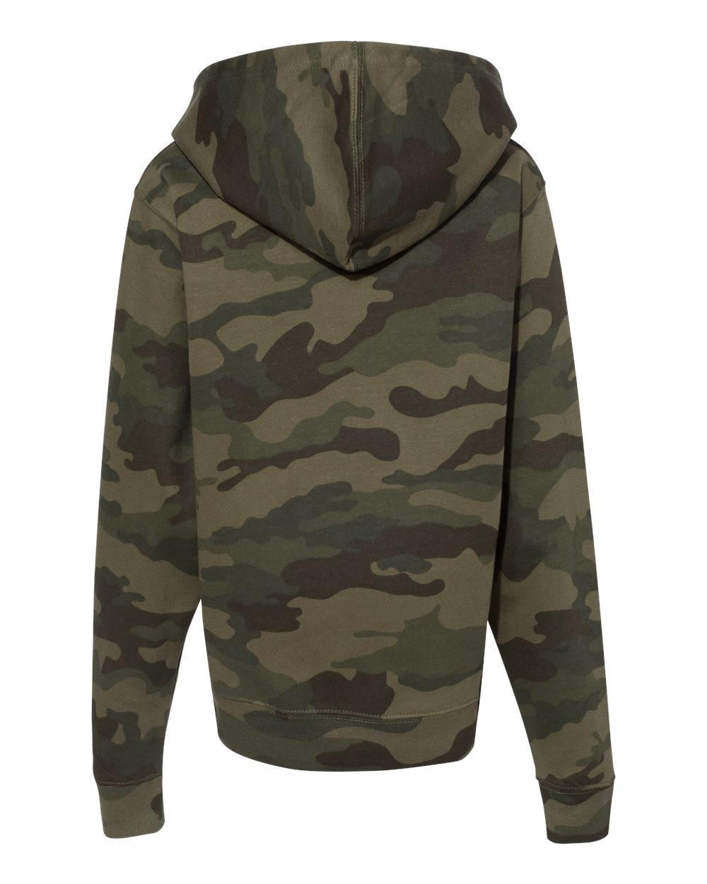 SS4001Y Independent Trading Co. Youth Midweight Hooded Sweatshirt - Back Image