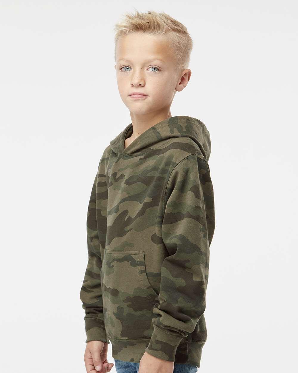 SS4001Y Independent Trading Co. Youth Midweight Hooded Sweatshirt - Siide Image