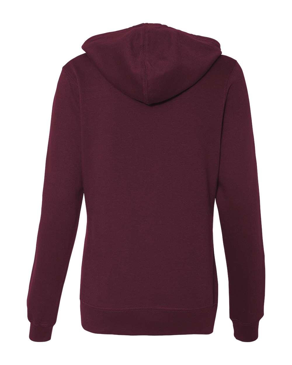 SS650 Independent Trading Co. Juniors’ Heavenly Fleece Lightweight Hooded Sweatshirt - Back Image
