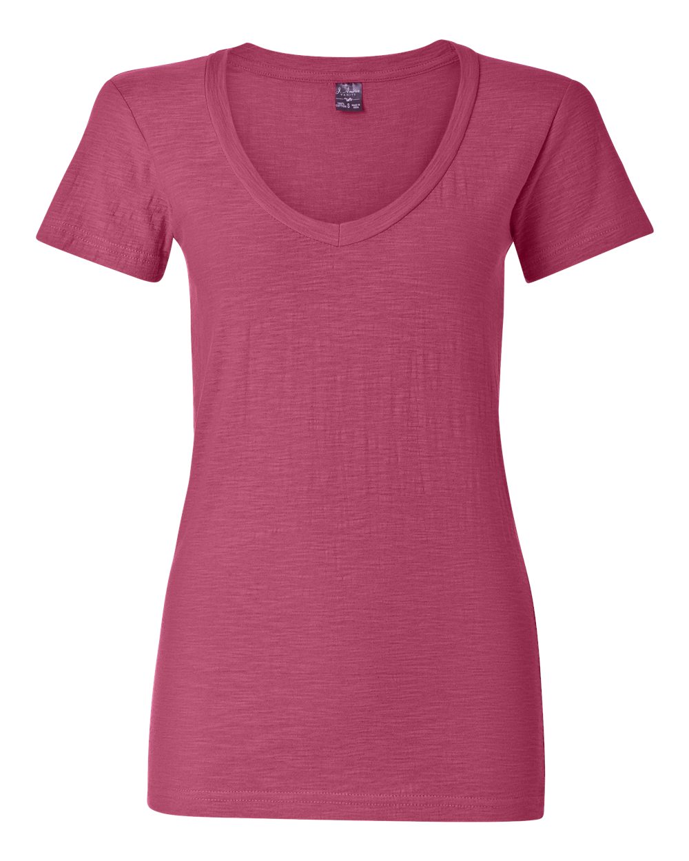 8169 J America Womens V-Neck Slub T-Shirt
