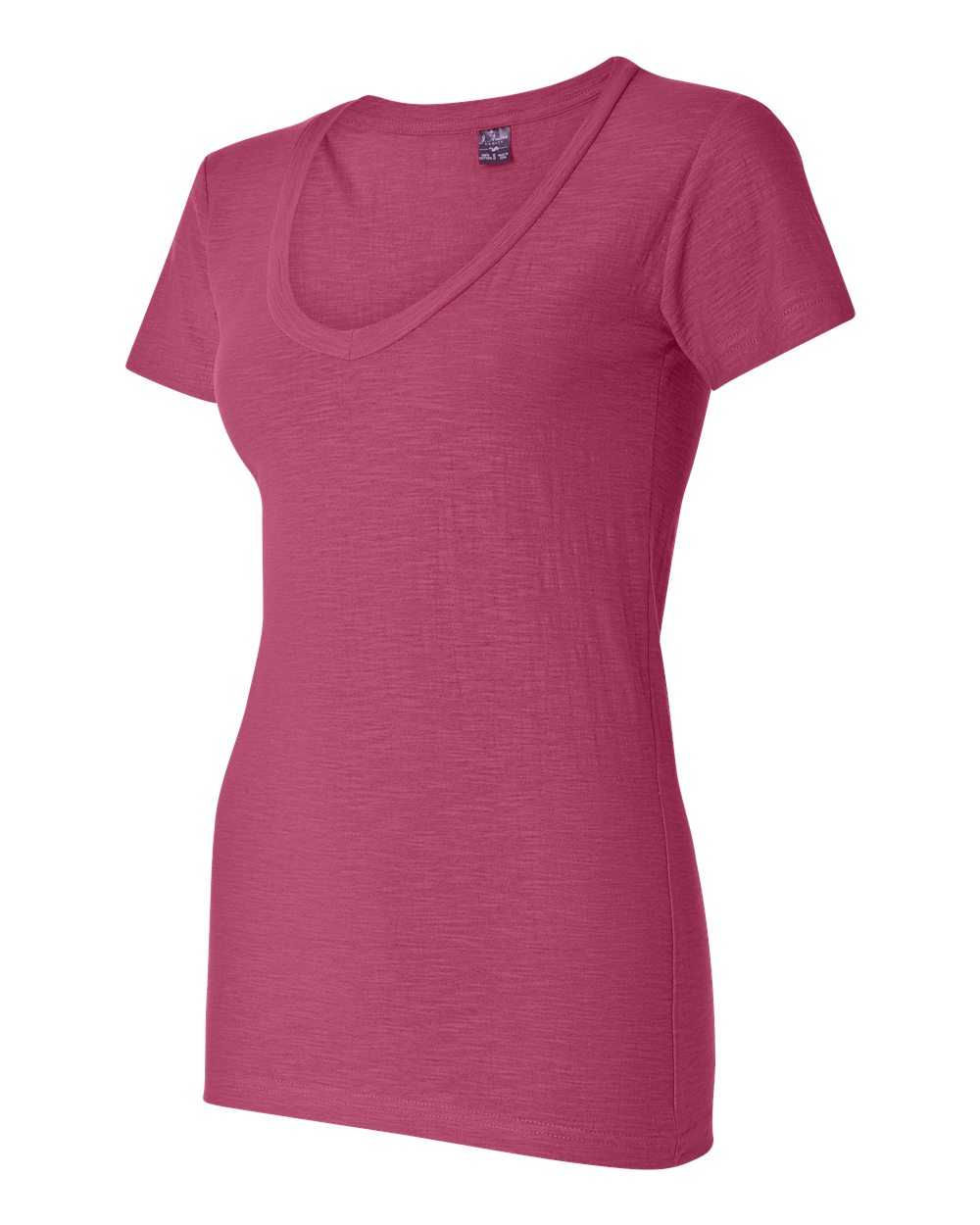 8169 J America Womens V-Neck Slub T-Shirt - Siide Image