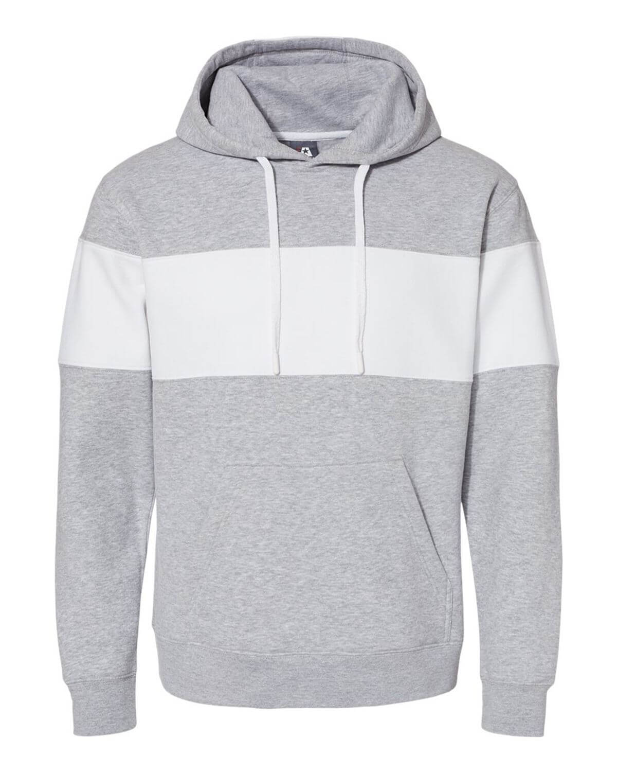 8644 J America Varsity Fleece Colorblocked Hooded Sweatshirt 8644 J America Varsity Fleece Colorblocked Hooded Sweatshirt
