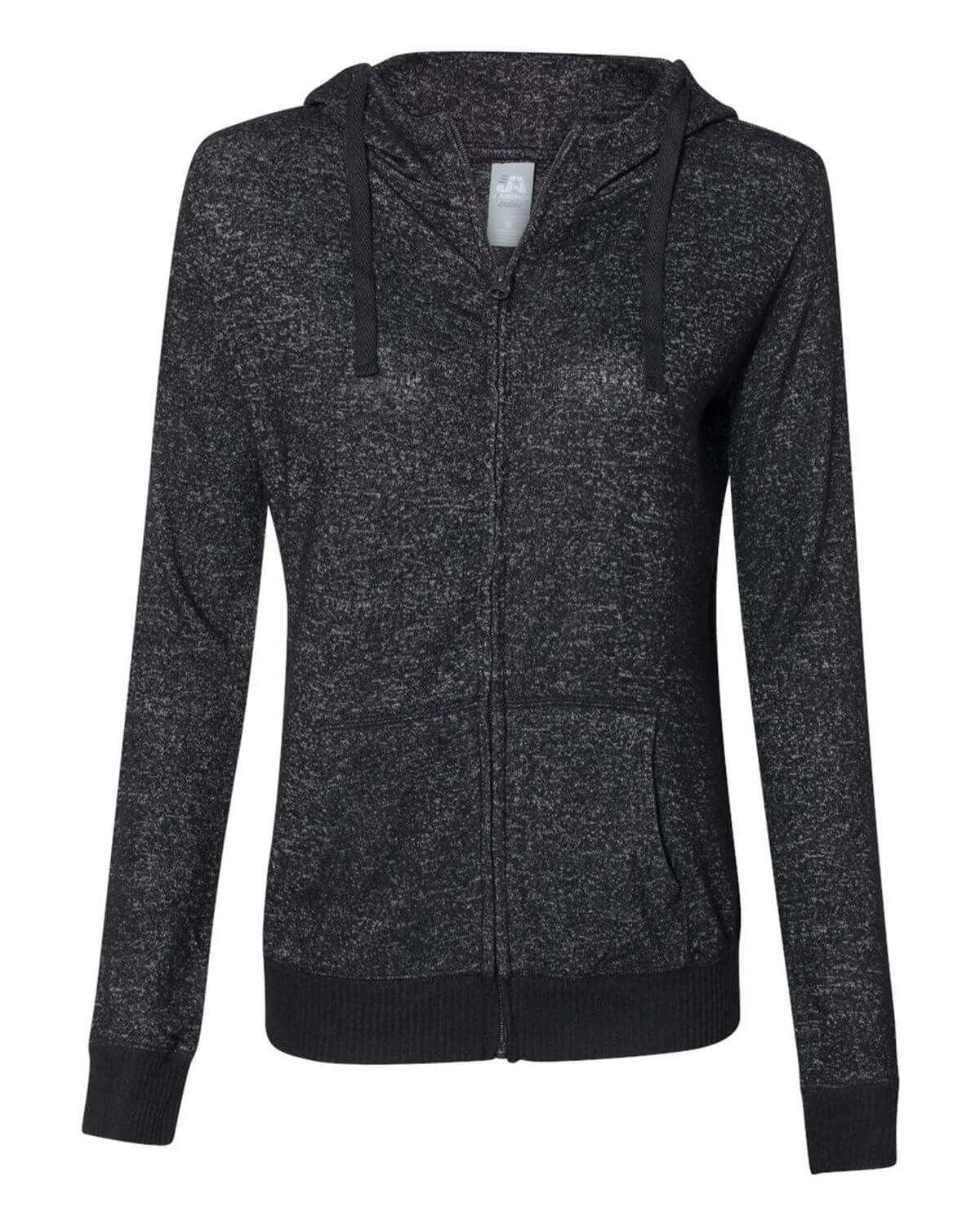 8656 J America Women’s Cozy Jersey Hooded Full-Zip