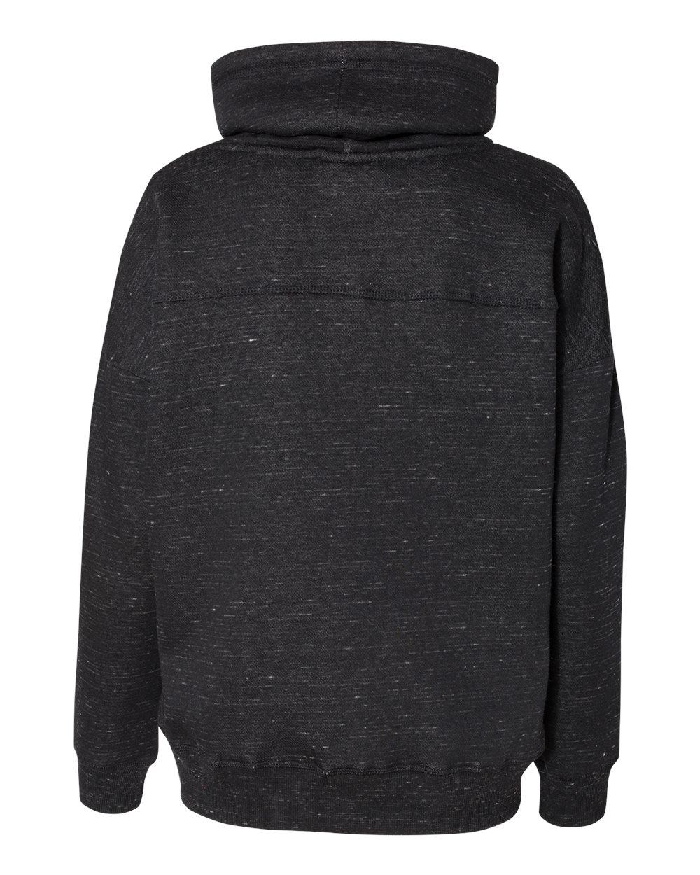 8673 J America Women’s Mélange Fleece Cowl Neck Sweatshirt - Back Image