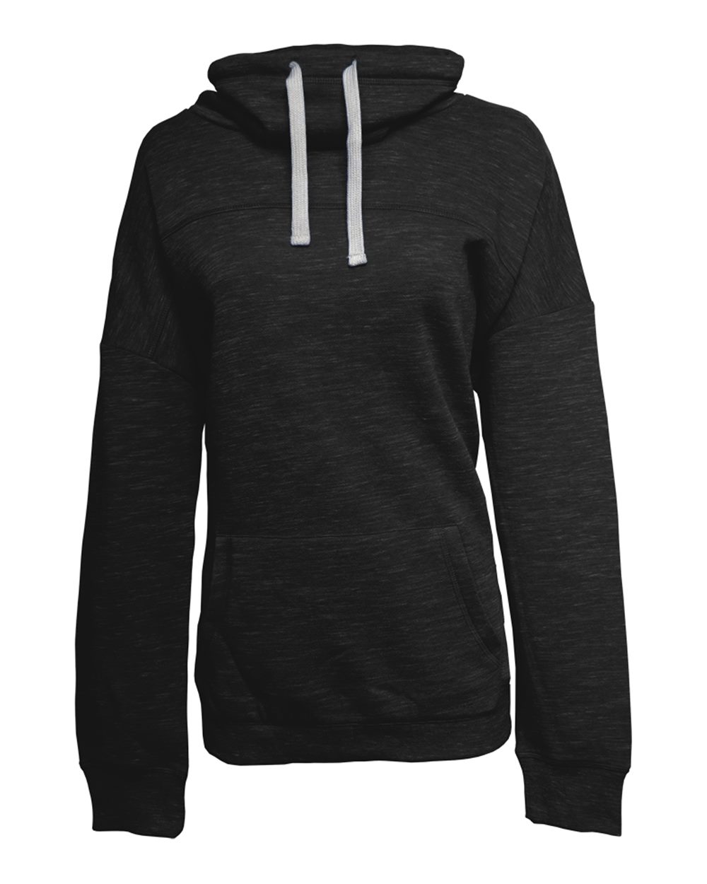 8673 J America Women’s Mélange Fleece Cowl Neck Sweatshirt