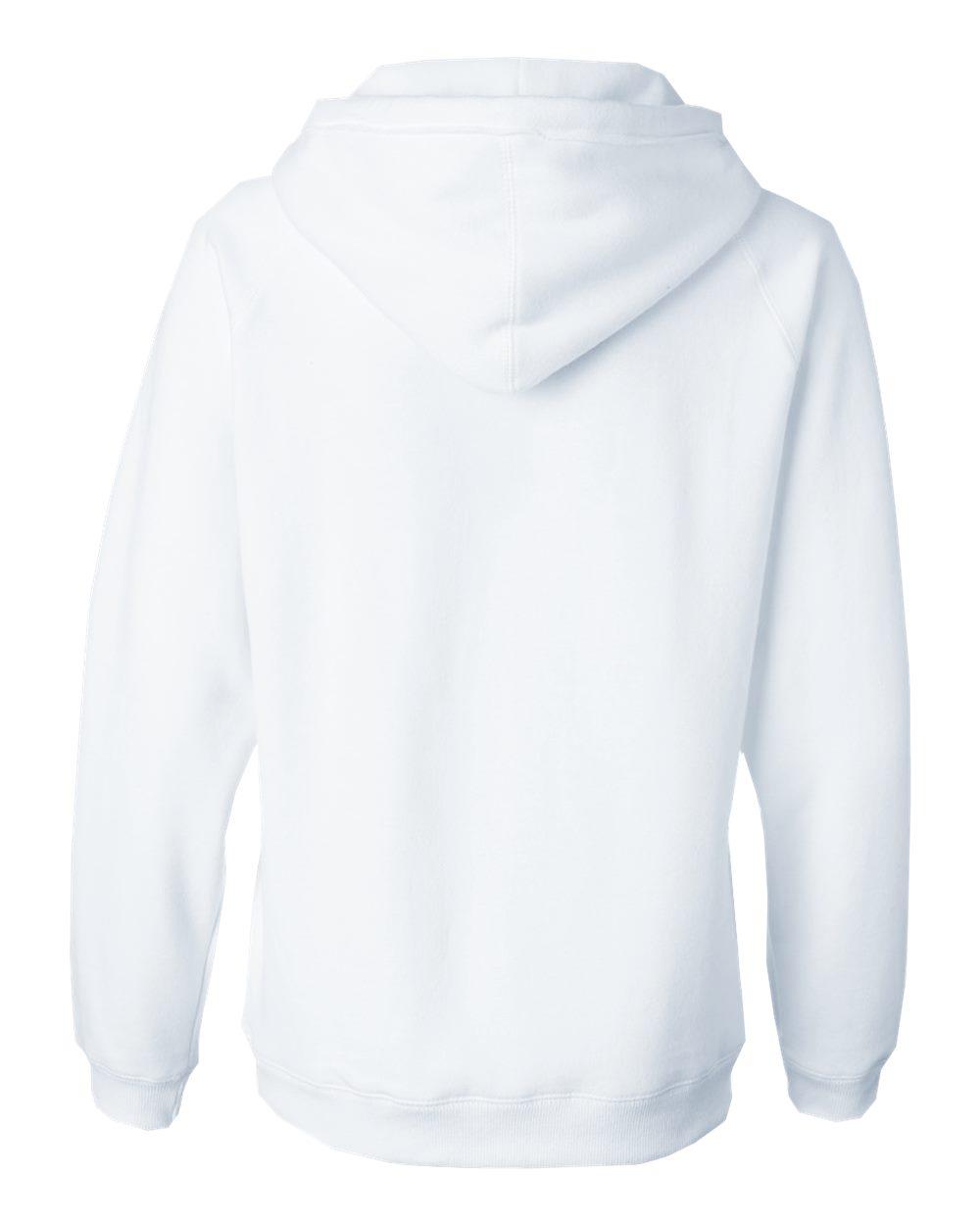 8836 J America Womens Sueded V-Neck Hooded Sweatshirt - Back Image