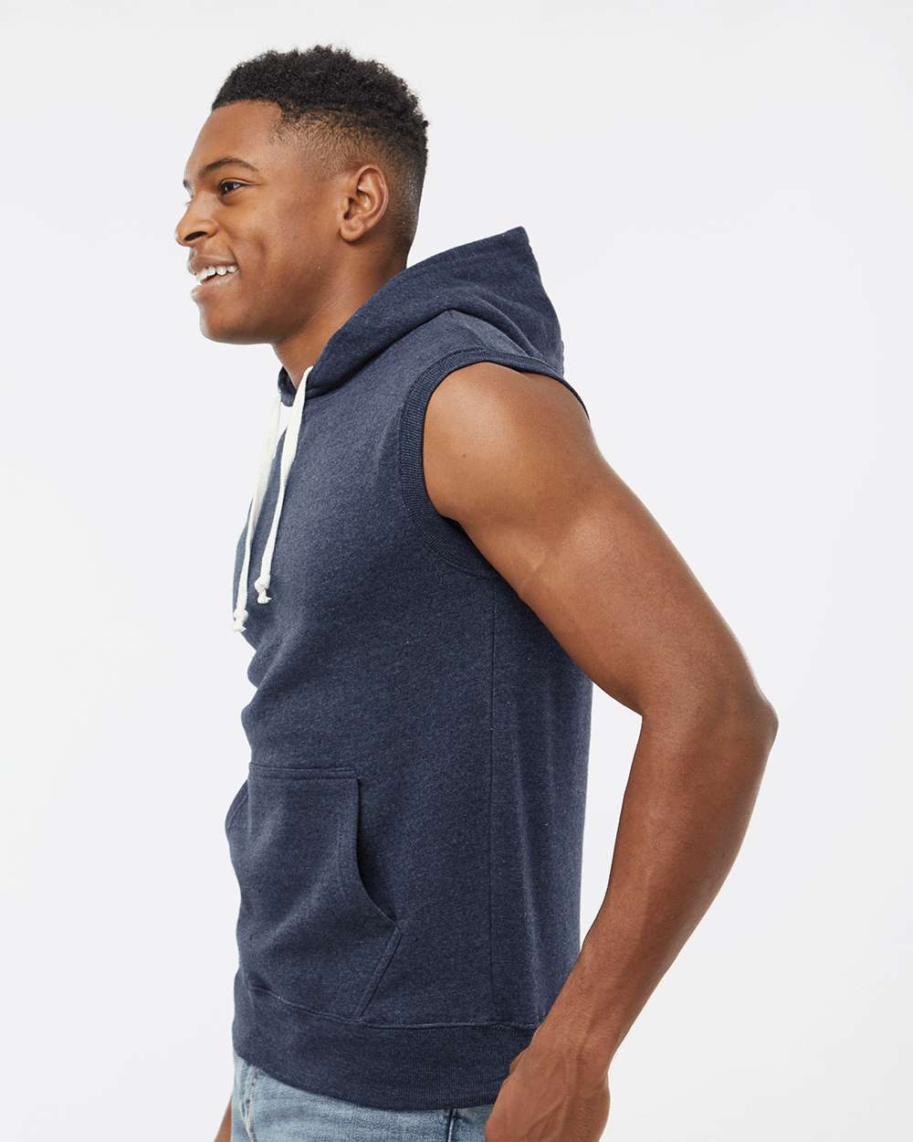 8877 J America Triblend Sleeveless Hooded Sweatshirt - Siide Image