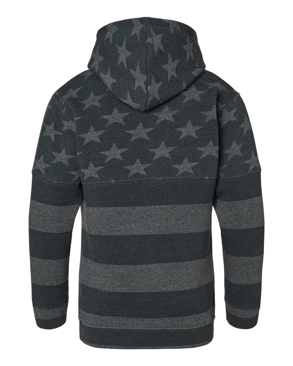 8880 J America Youth Triblend Fleece Hooded Sweatshirt - Back Image