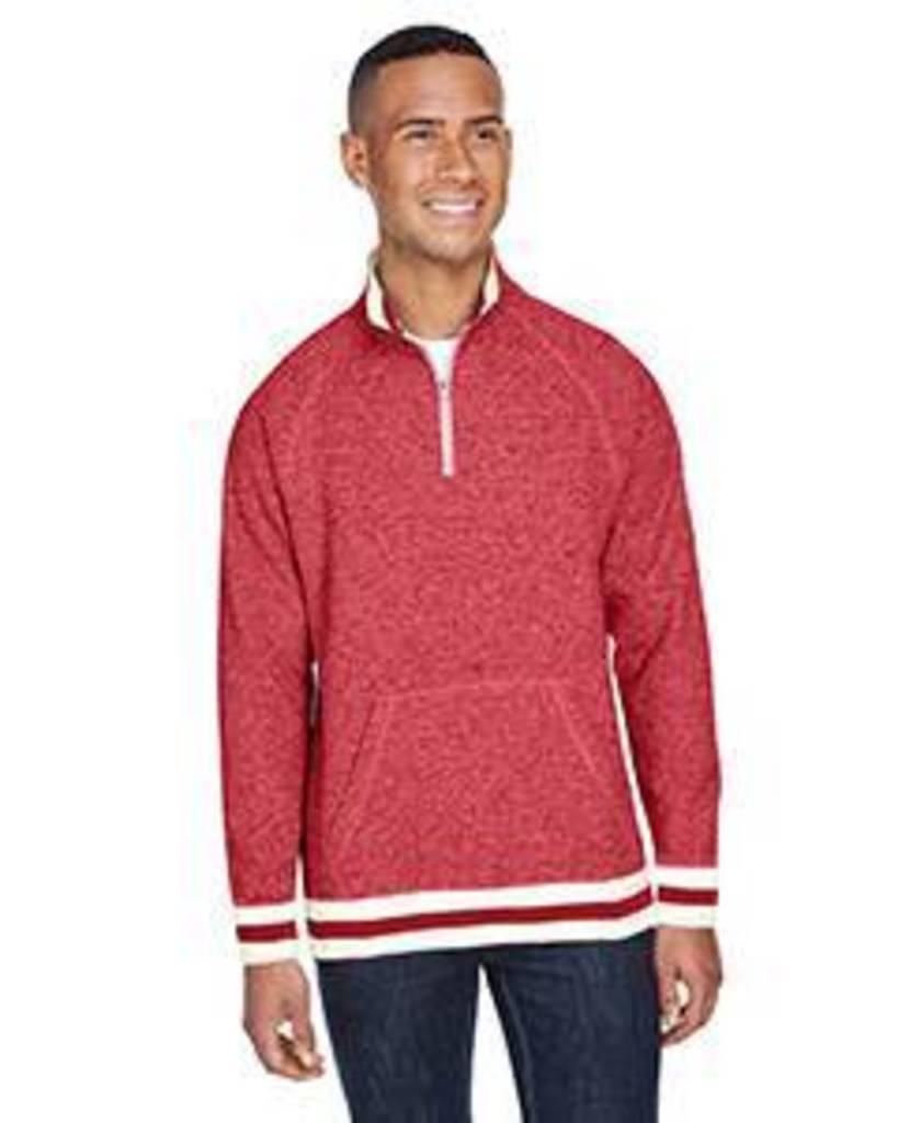 JA8703 J America Adult Peppered Fleece Quarter-Zip JA8703 J America Adult Peppered Fleece Quarter-Zip