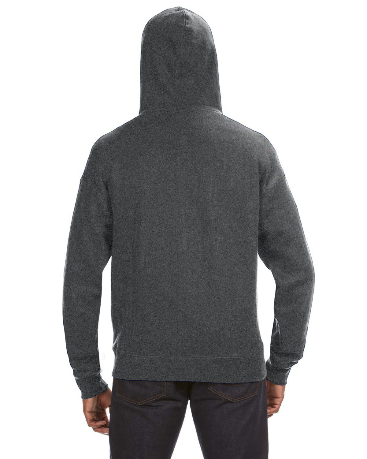 JA8821 J America Adult Premium Full-Zip Fleece Hooded Sweatshirt - Back Image