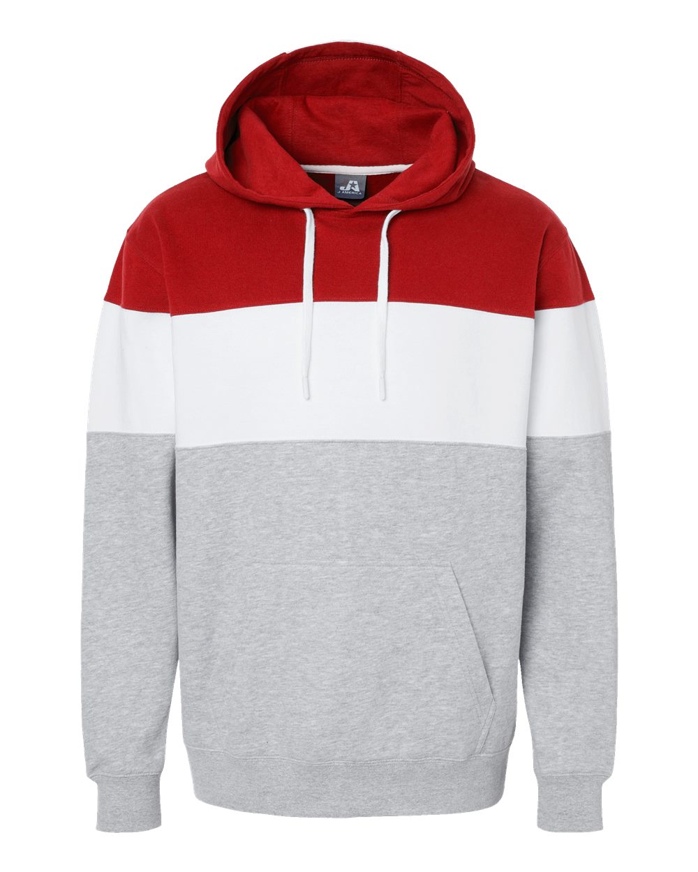 8644 J America Varsity Fleece Colorblocked Hooded Sweatshirt