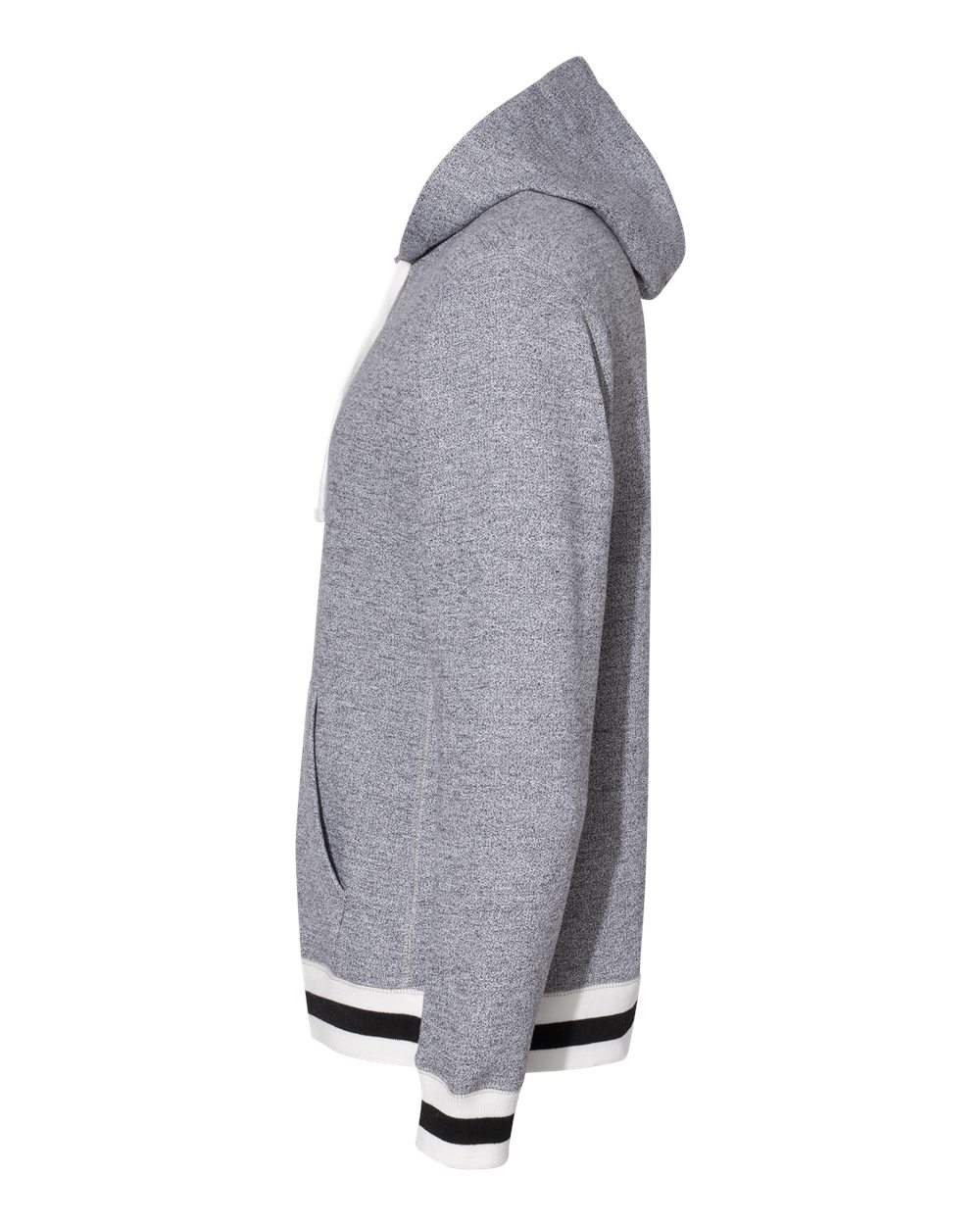 8701 J America Peppered Fleece Lapover Hooded Sweatshirt - Siide Image