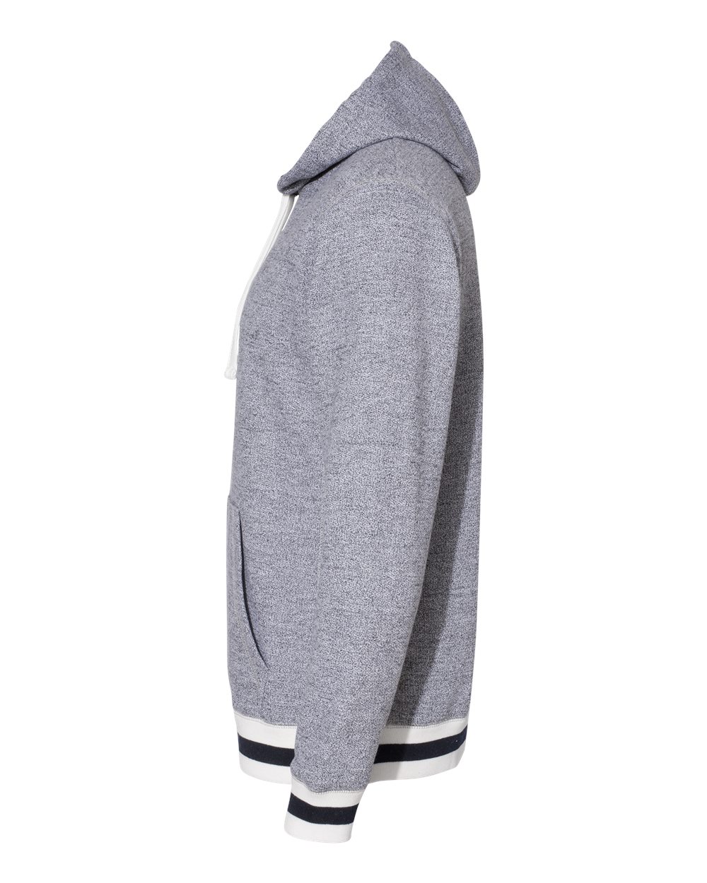 8701 J America Peppered Fleece Lapover Hooded Sweatshirt - Siide Image