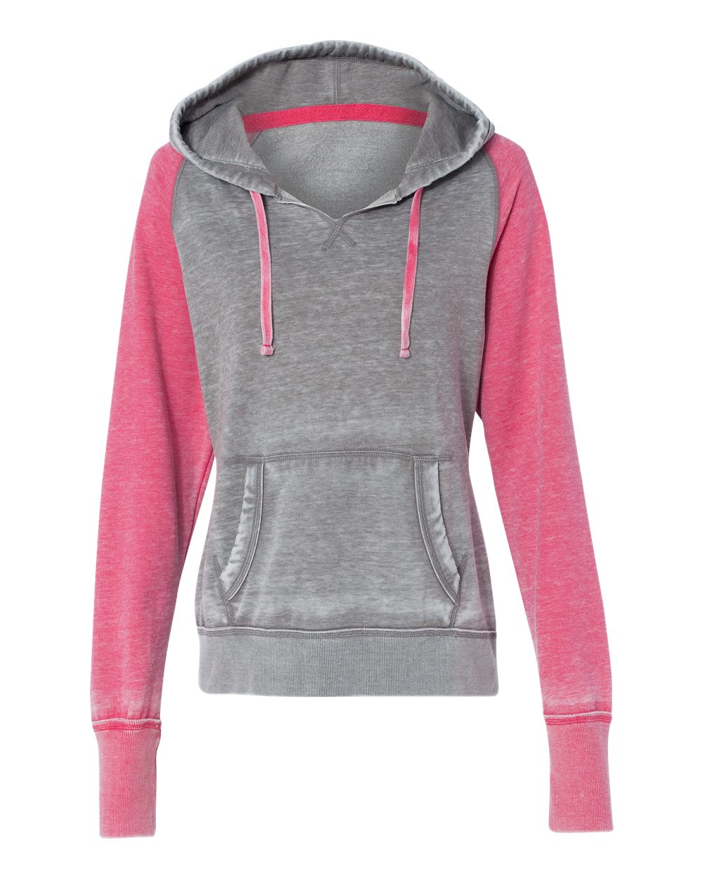 8926 J America Womens Zen Fleece Raglan Hooded Sweatshirt