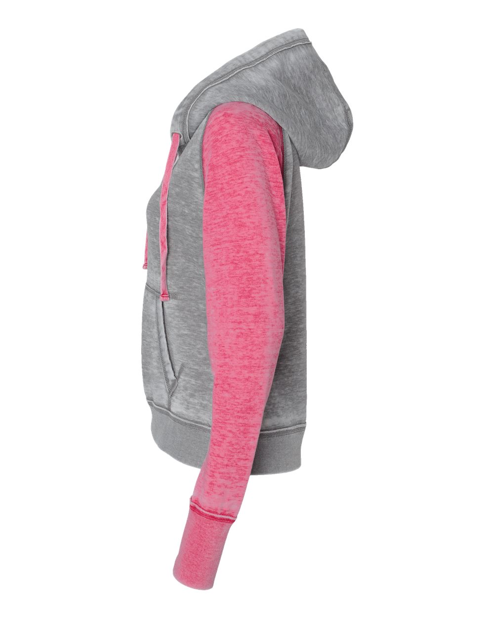 8926 J America Womens Zen Fleece Raglan Hooded Sweatshirt - Siide Image