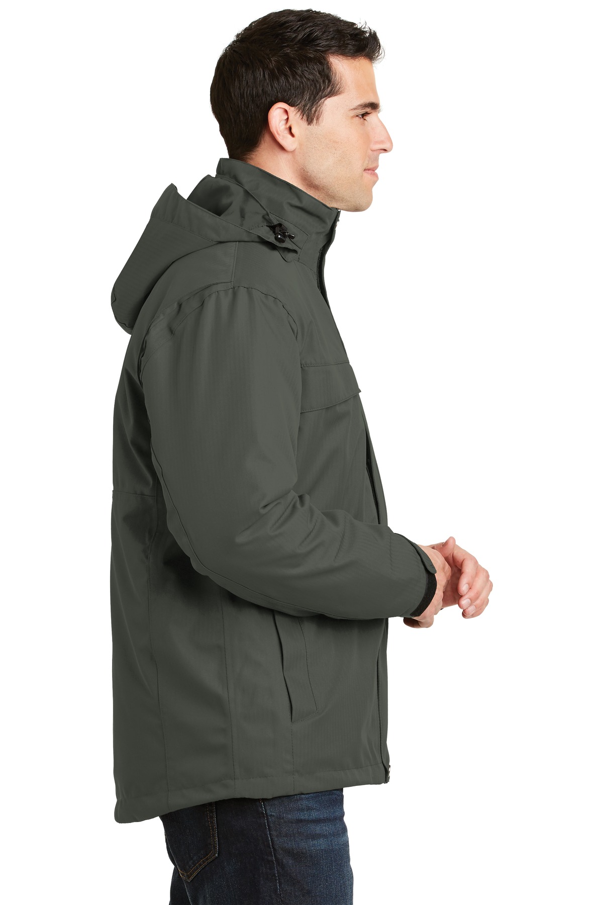 J302 Port Authority Herringbone 3-in-1 Parka - Siide Image