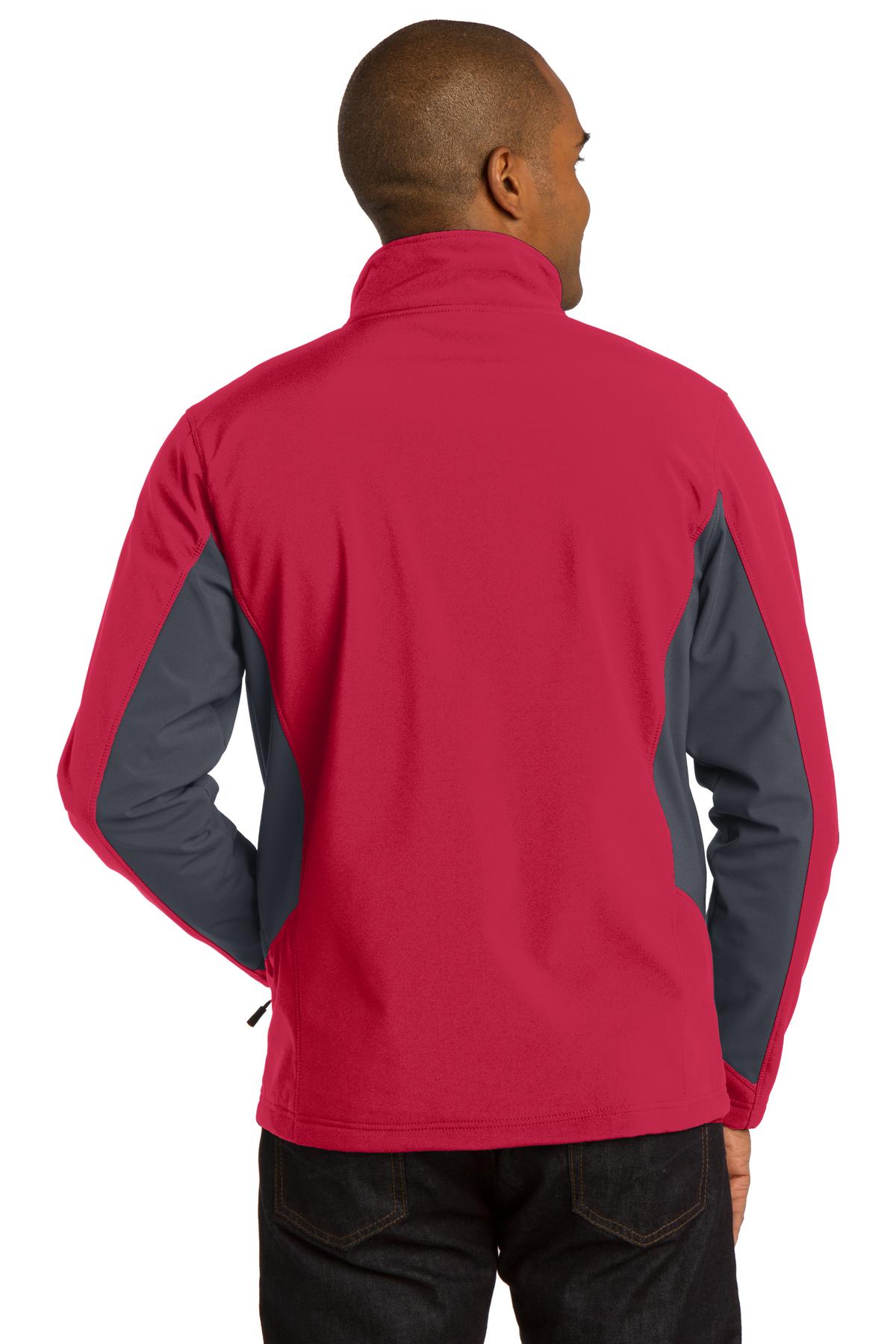 J318 Port Authority Core Colorblock Soft Shell Jacket. - Back Image