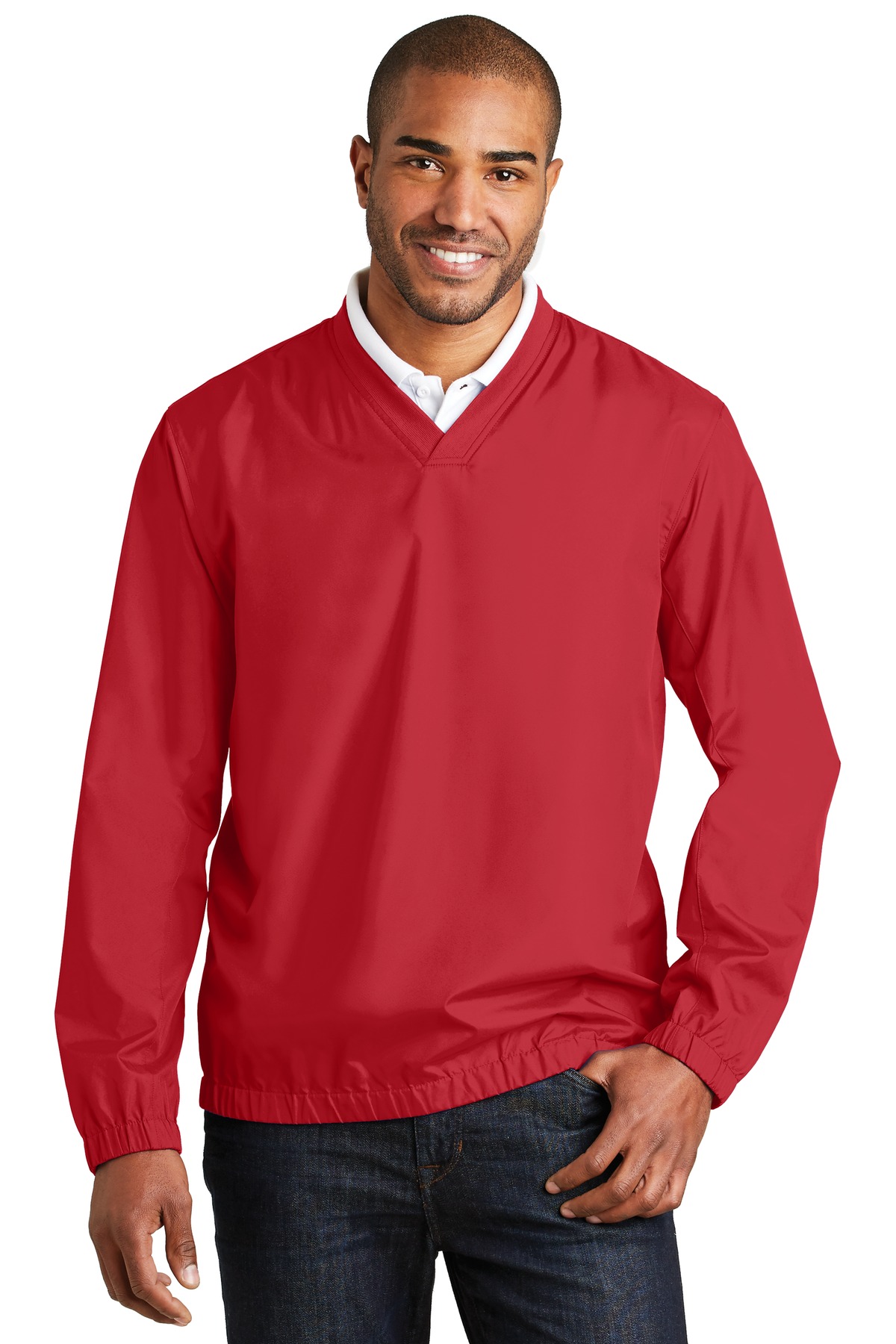 J342 Port Authority Zephyr V-Neck Pullover. Zoom Image