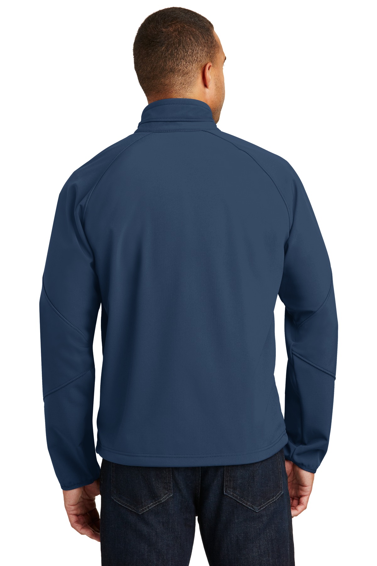 J705 Port Authority Textured Soft Shell Jacket. - Back Image
