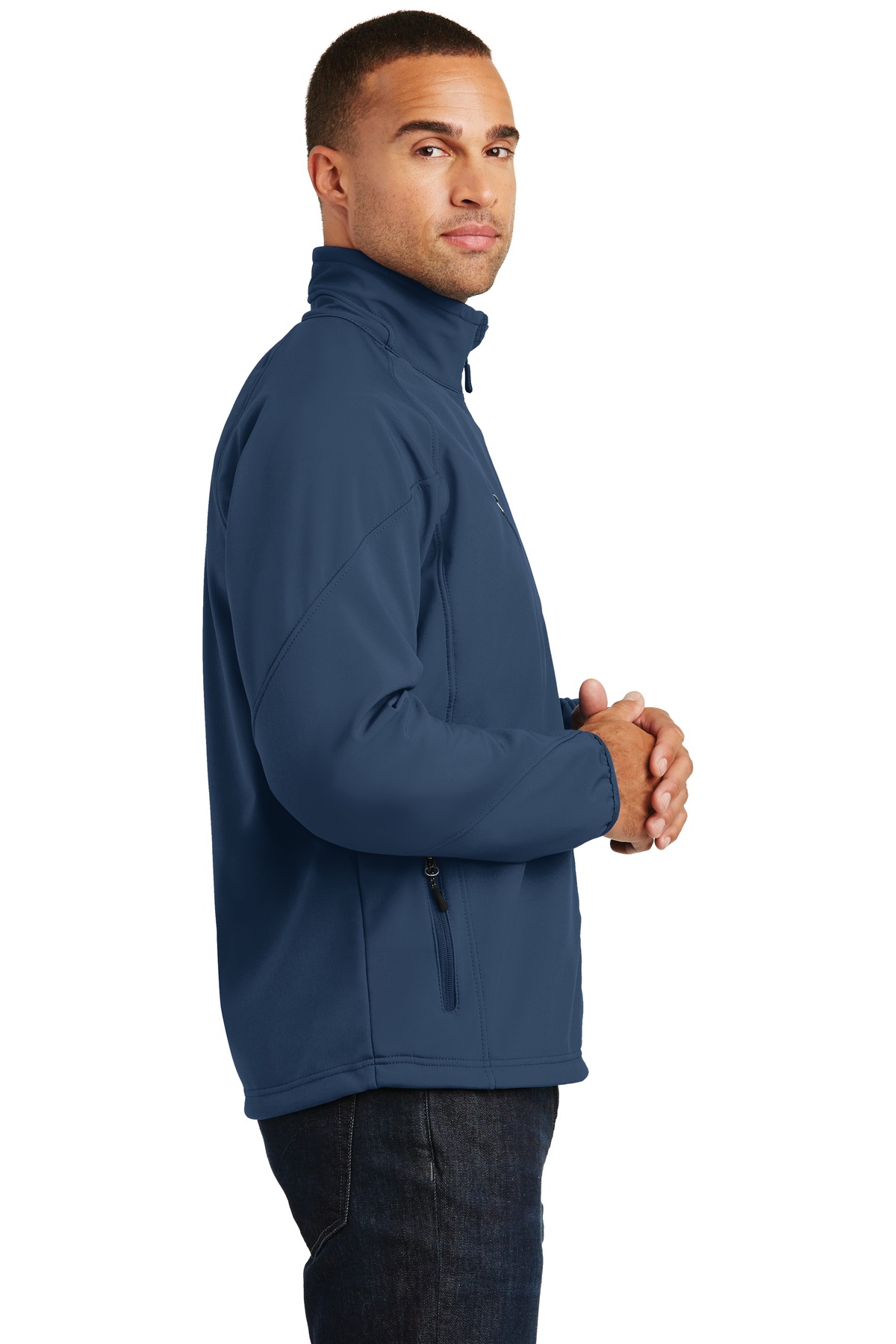J705 Port Authority Textured Soft Shell Jacket. - Siide Image