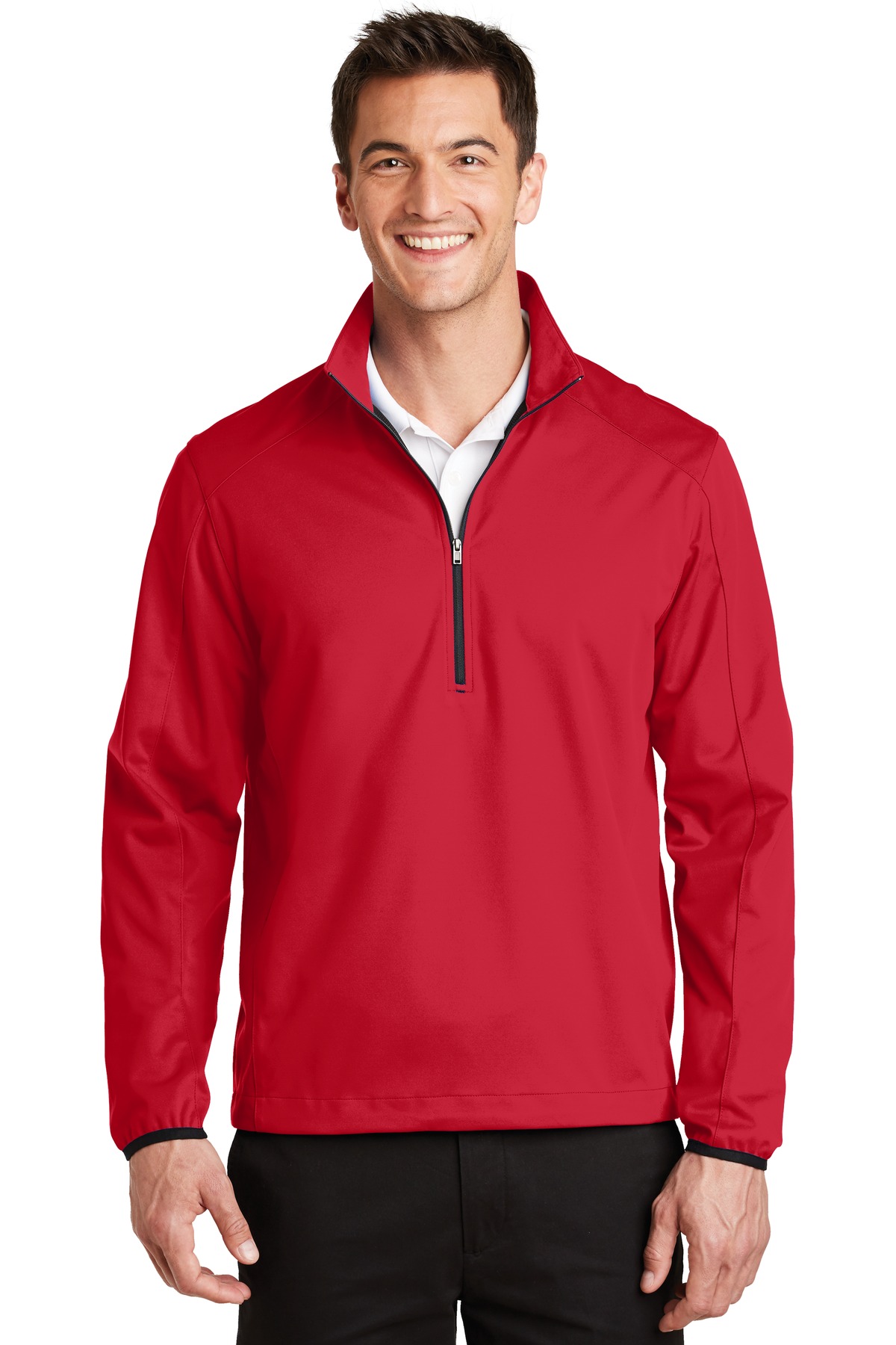 J716 Port Authority Active 1/2-Zip Soft Shell Jacket. Zoom Image