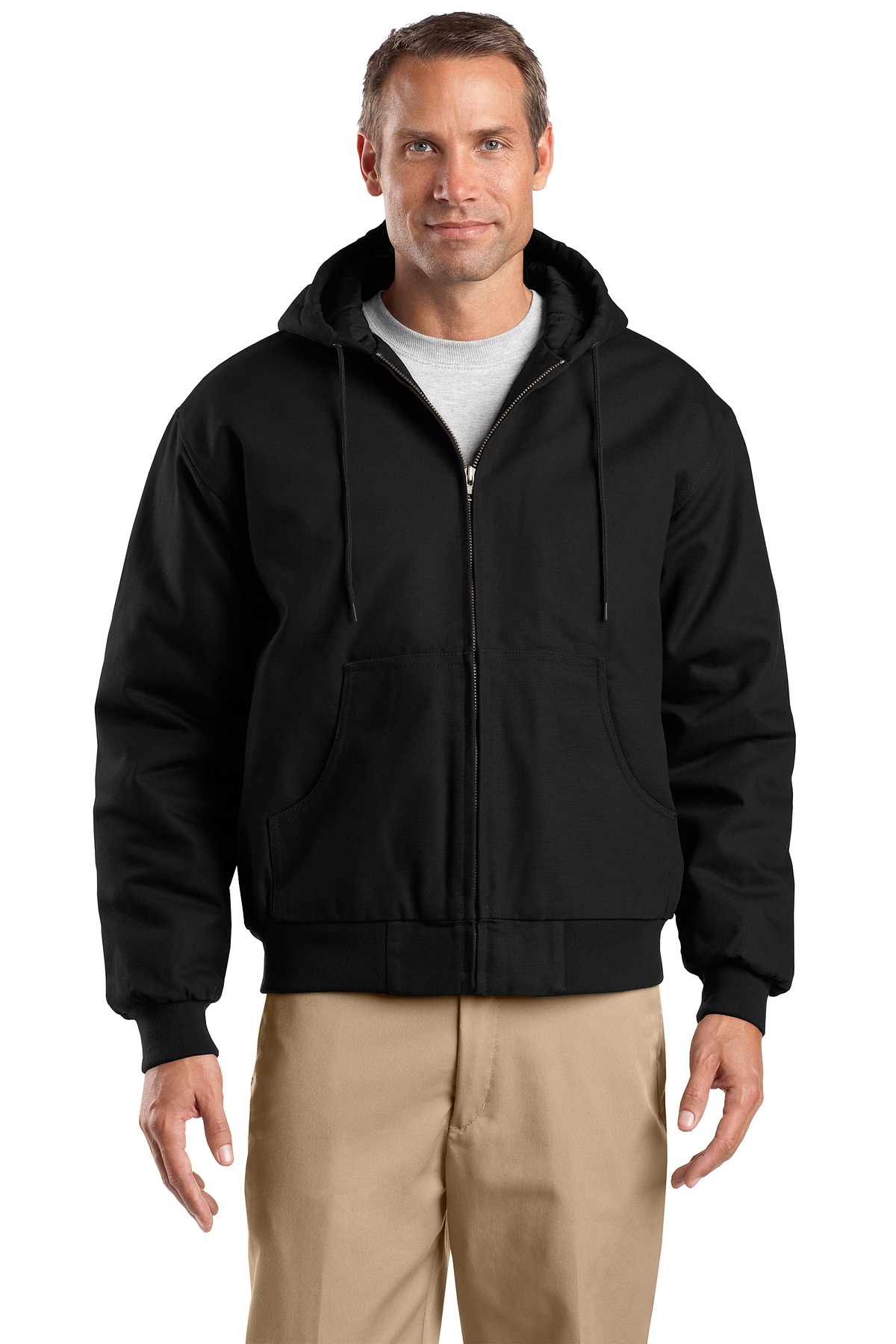 J763H CornerStone - Duck Cloth Hooded Work Jacket. J763H CornerStone - Duck Cloth Hooded Work Jacket.