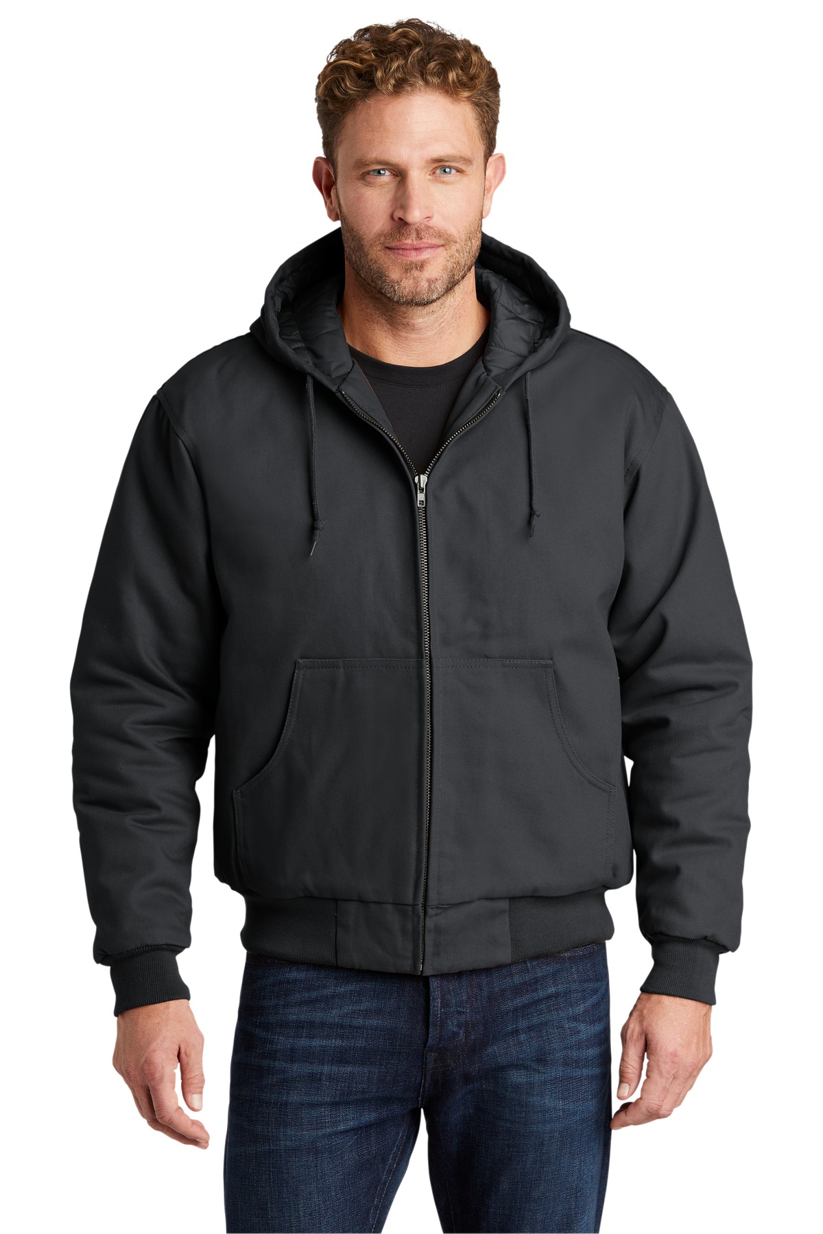 J763H CornerStone - Duck Cloth Hooded Work Jacket.