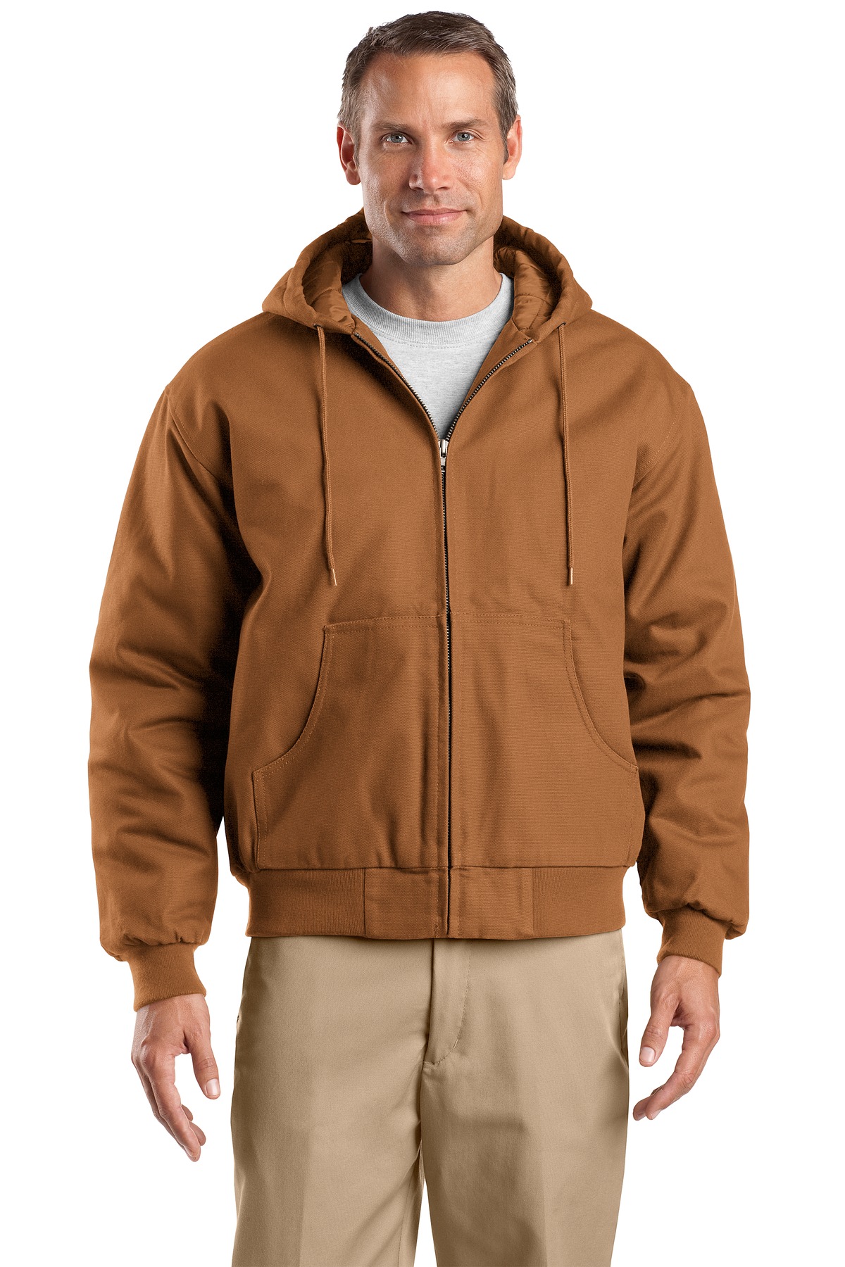 J763H CornerStone - Duck Cloth Hooded Work Jacket. J763H CornerStone - Duck Cloth Hooded Work Jacket.