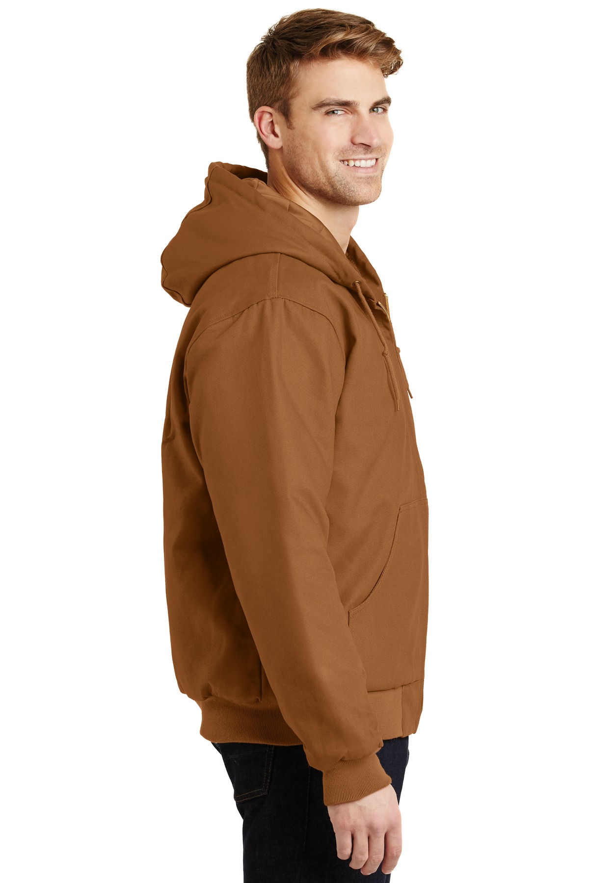 J763H CornerStone - Duck Cloth Hooded Work Jacket. - Siide Image
