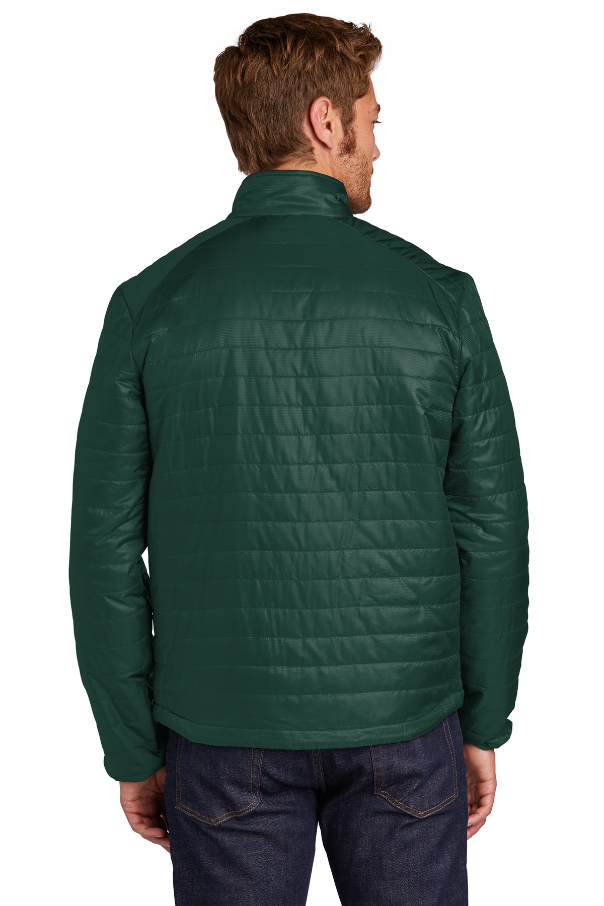 J850 Port Authority Packable Puffy Jacket - Back Image