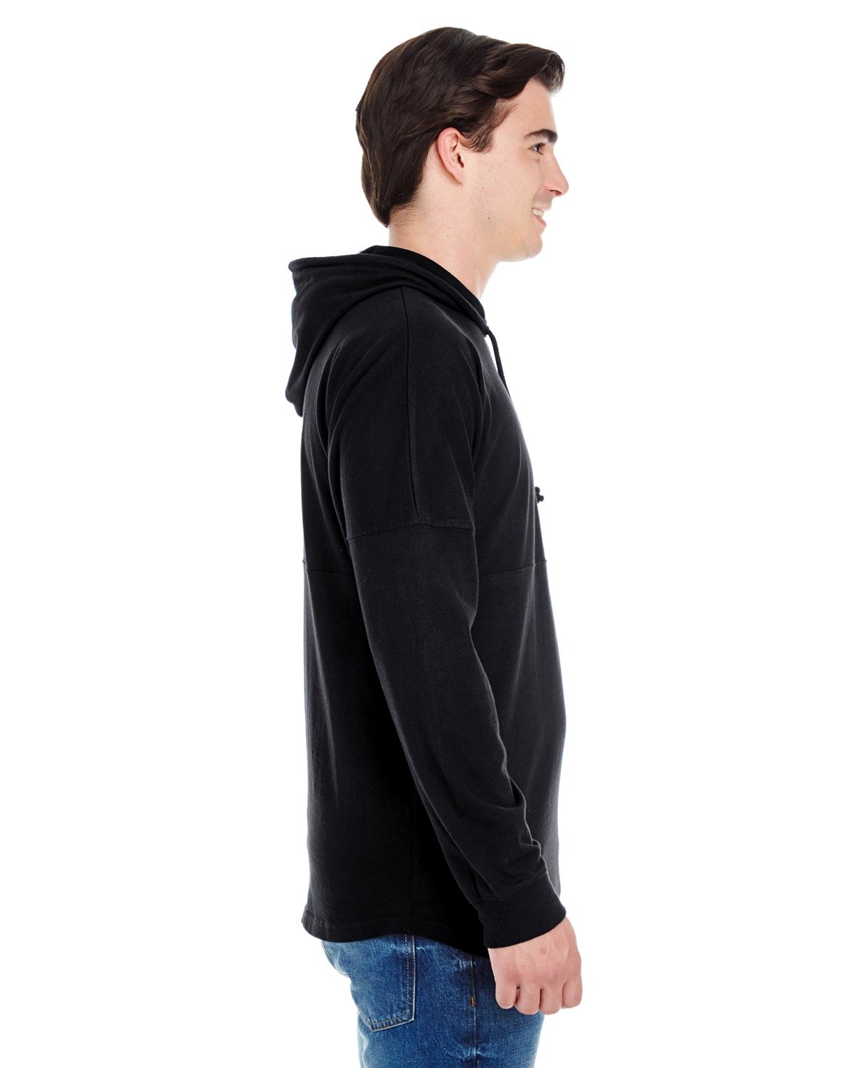 JA8228 J America Adult Game Day Jersey Hood - Siide Image