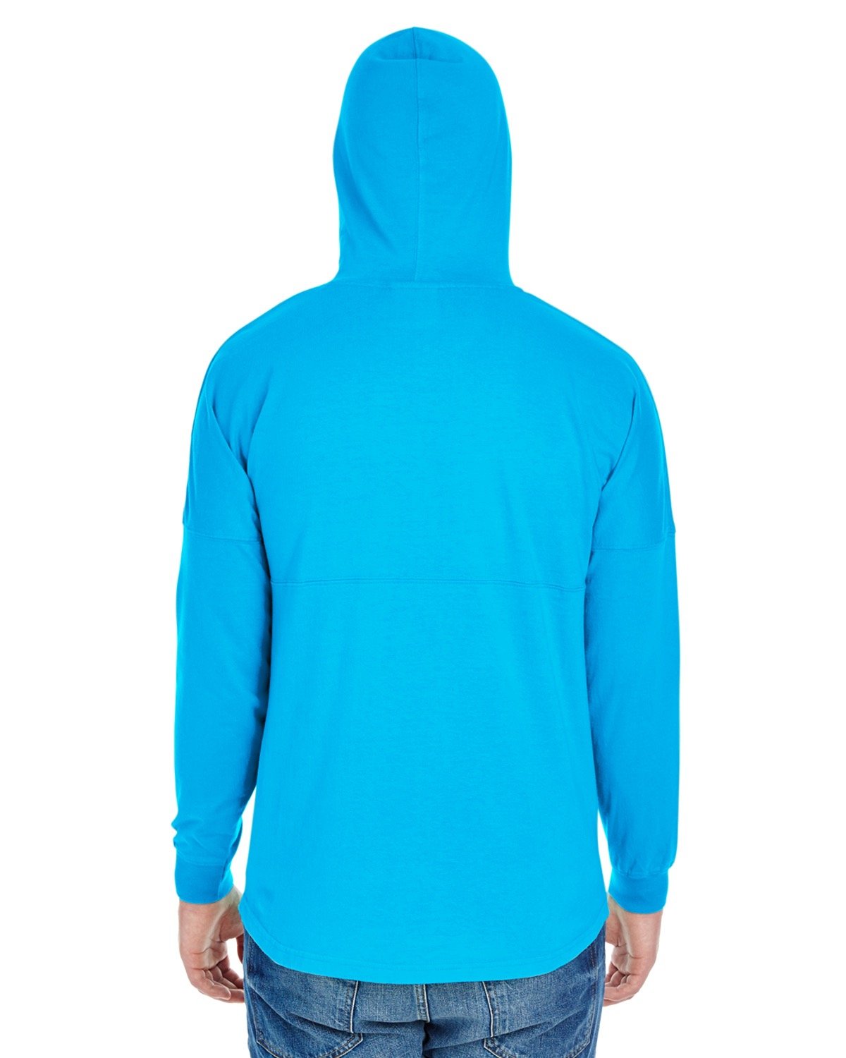 JA8228 J America Adult Game Day Jersey Hood JA8228 J America Adult Game Day Jersey Hood - Back Image