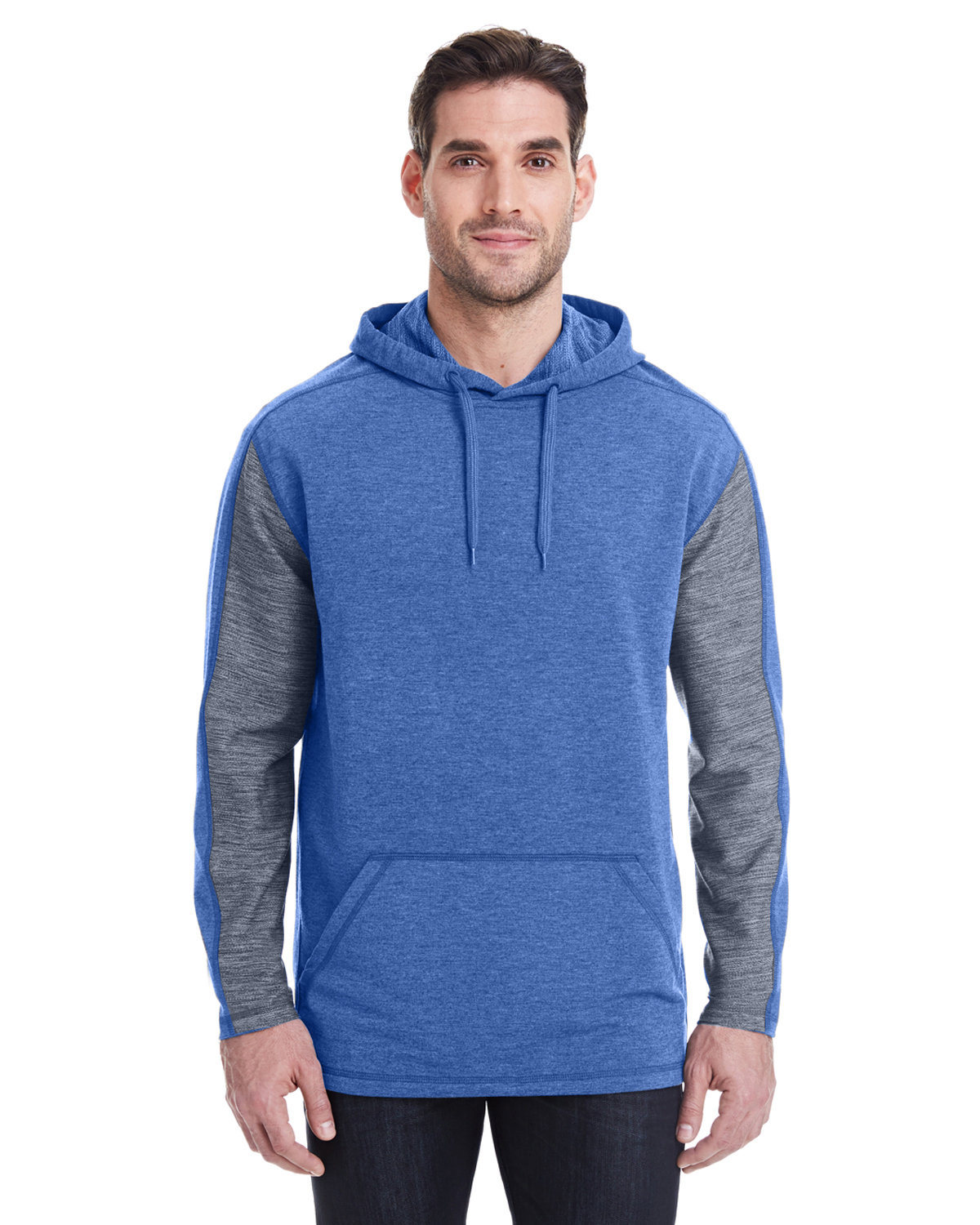 JA8435 J America Adult Omega Stretch Hooded Sweatshirt