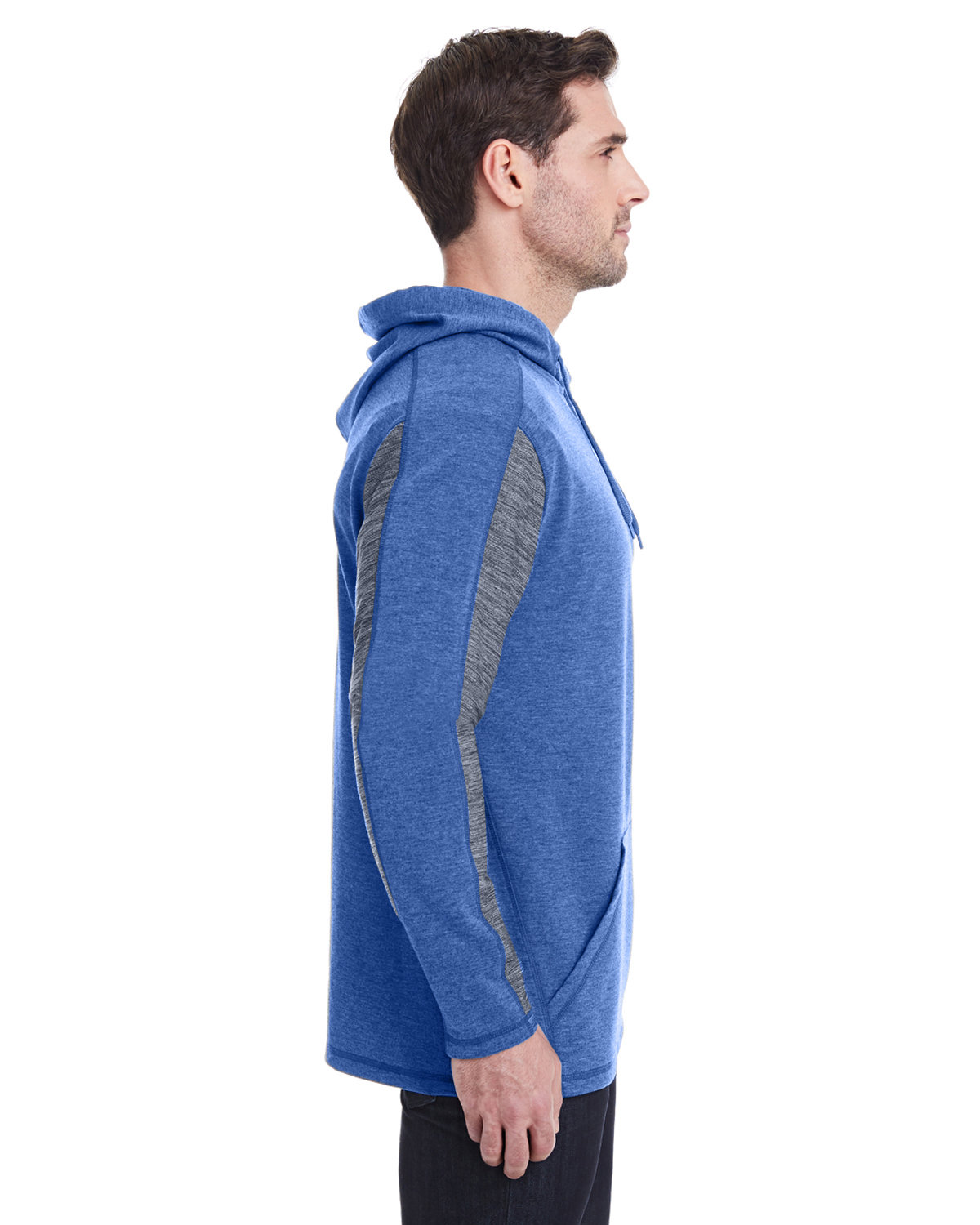JA8435 J America Adult Omega Stretch Hooded Sweatshirt - Siide Image