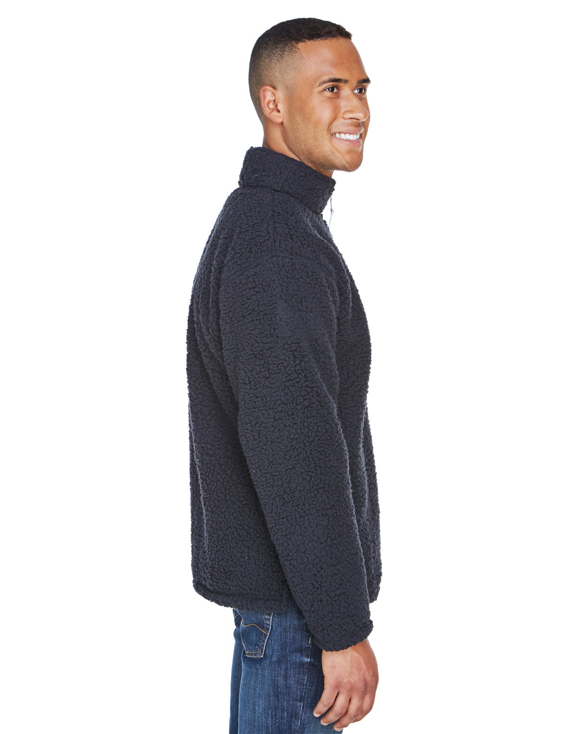 JA8454 J America Adult Epic Sherpa Quarter-Zip - Siide Image