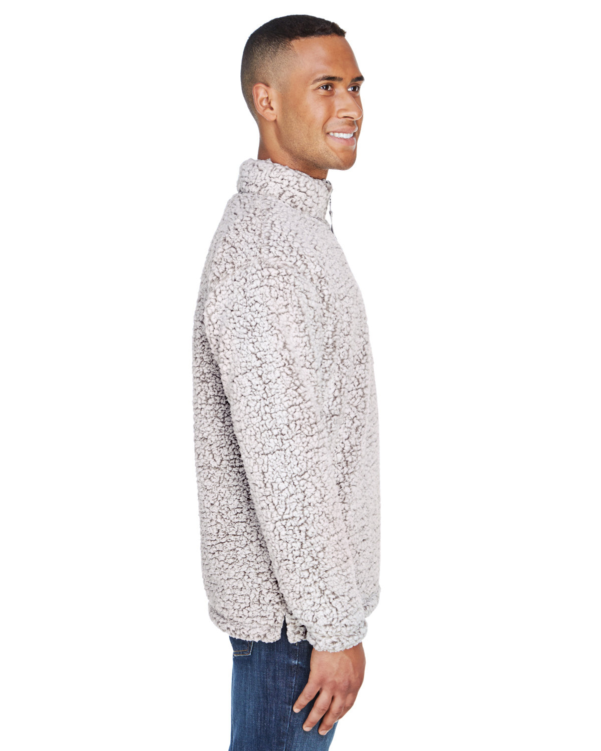 JA8454 J America Adult Epic Sherpa Quarter-Zip - Siide Image