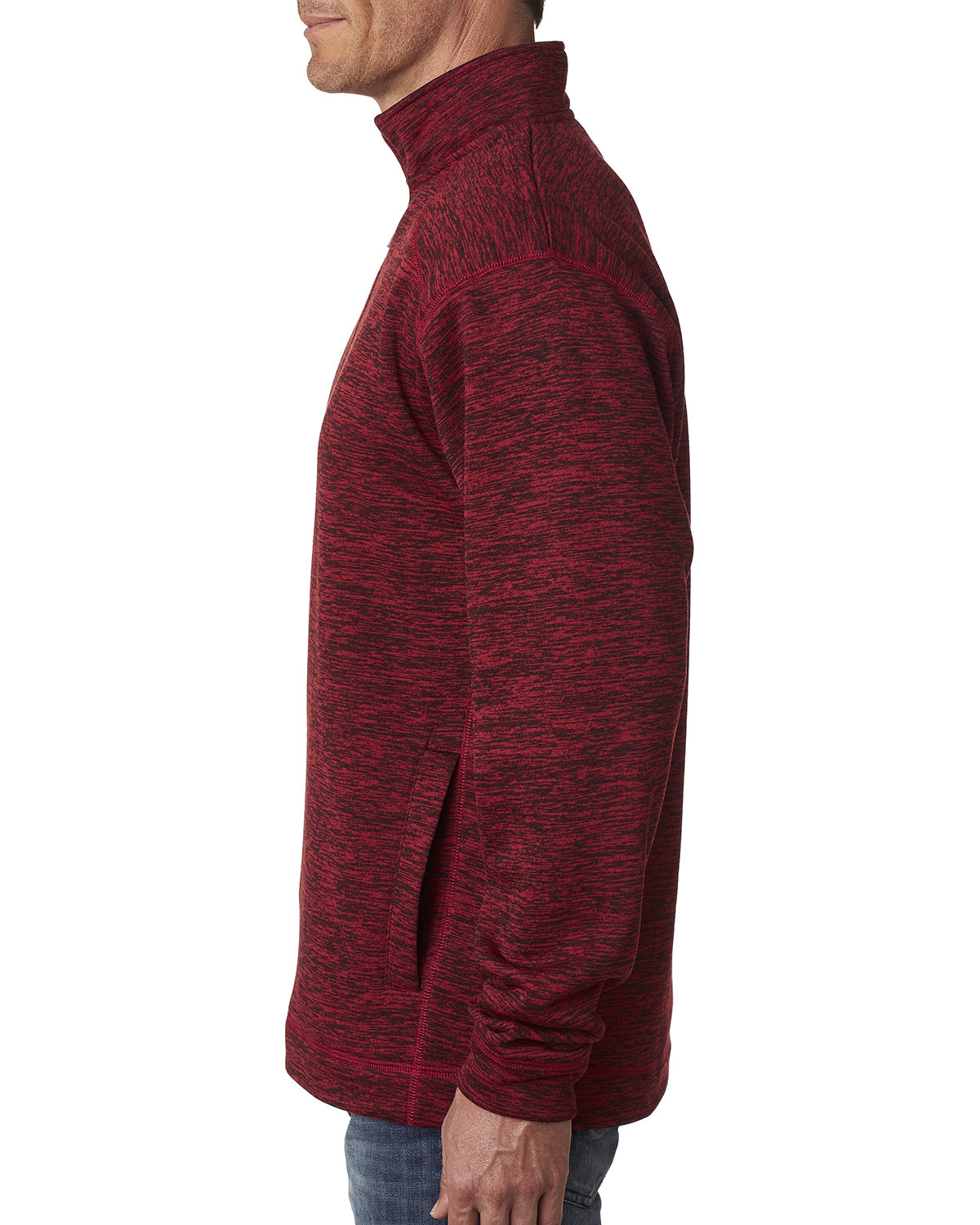 JA8614 J America Adult Cosmic Poly Fleece Quarter-Zip - Siide Image