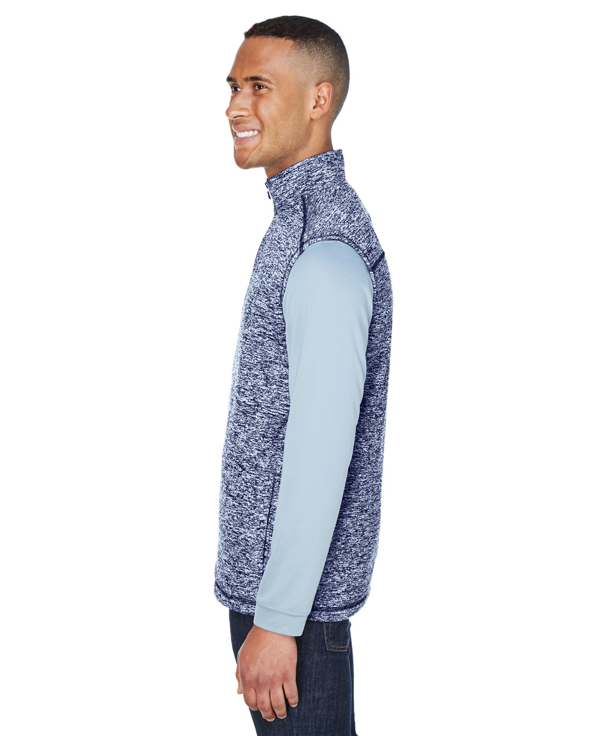 JA8631 J America Adult Cosmic Fleece Vest - Siide Image