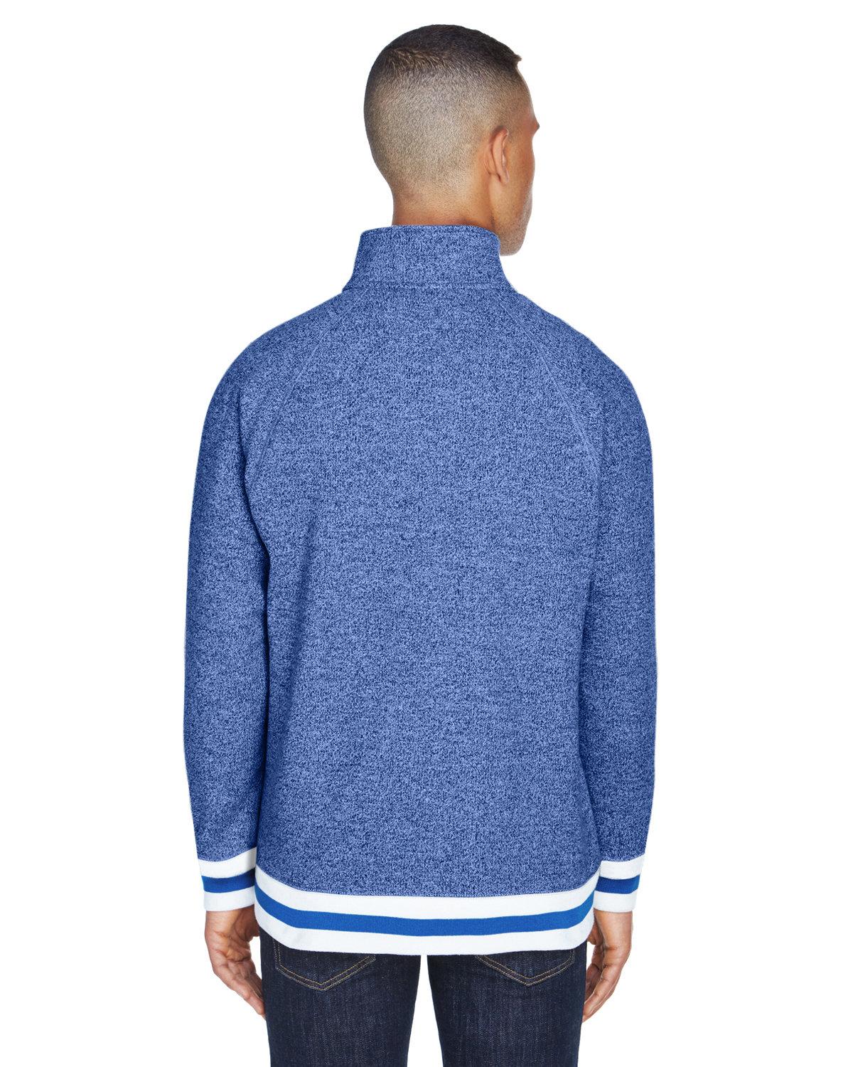 JA8703 J America Adult Peppered Fleece Quarter-Zip JA8703 J America Adult Peppered Fleece Quarter-Zip - Back Image