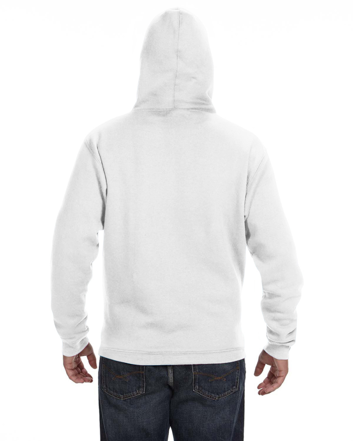 JA8824 J America Adult Premium Fleece Pullover Hooded Sweatshirt - Back Image