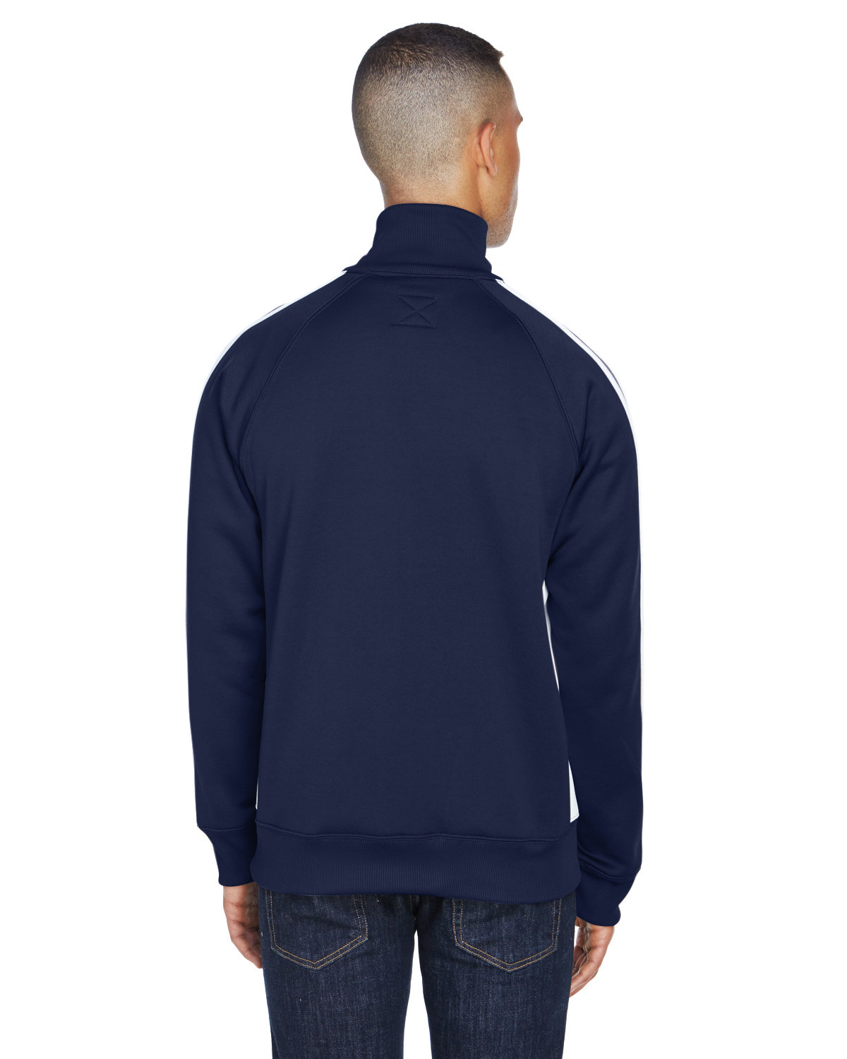 JA8858 J America Adult Vintage Poly Fleece Track Jacket - Back Image