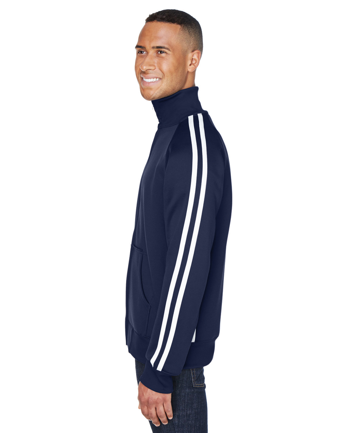 JA8858 J America Adult Vintage Poly Fleece Track Jacket - Siide Image