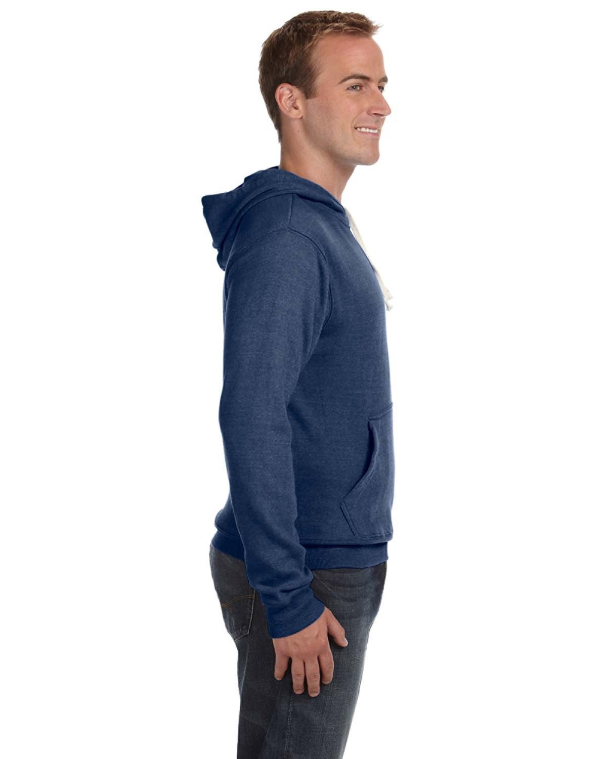 JA8871 J America Adult Triblend Pullover Fleece Hooded Sweatshirt - Siide Image