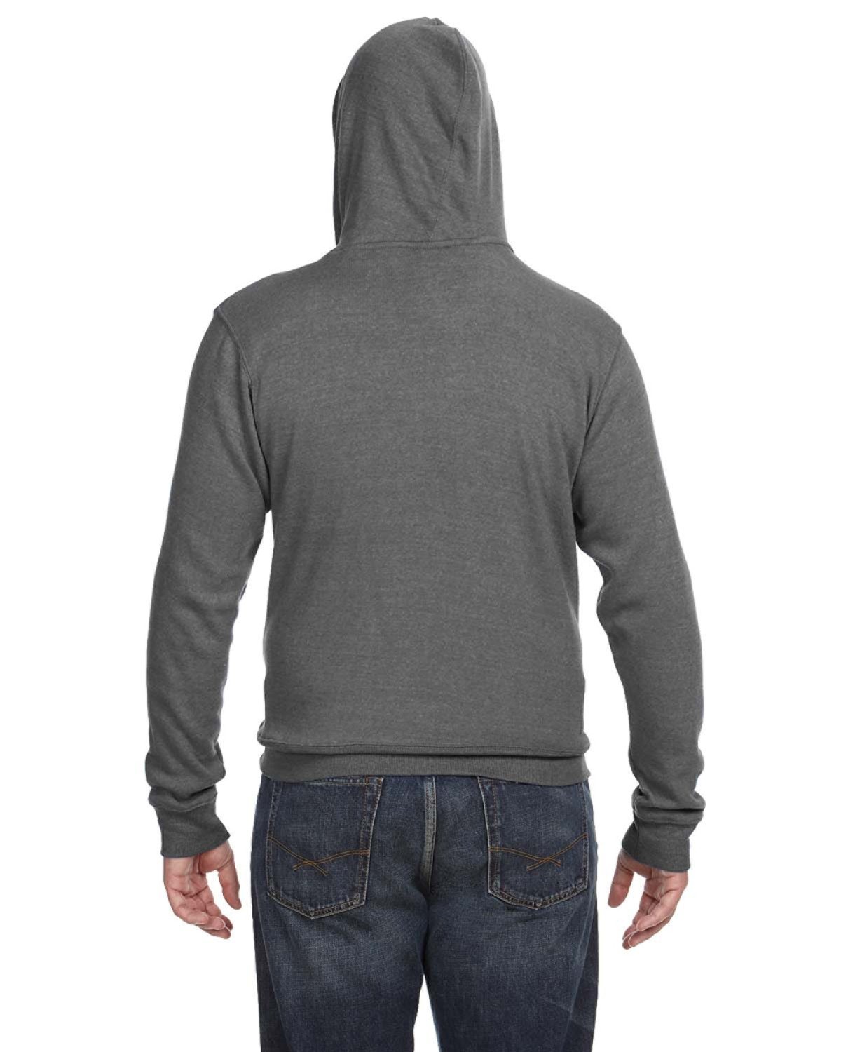 JA8871 J America Adult Triblend Pullover Fleece Hooded Sweatshirt JA8871 J America Adult Triblend Pullover Fleece Hooded Sweatshirt - Back Image