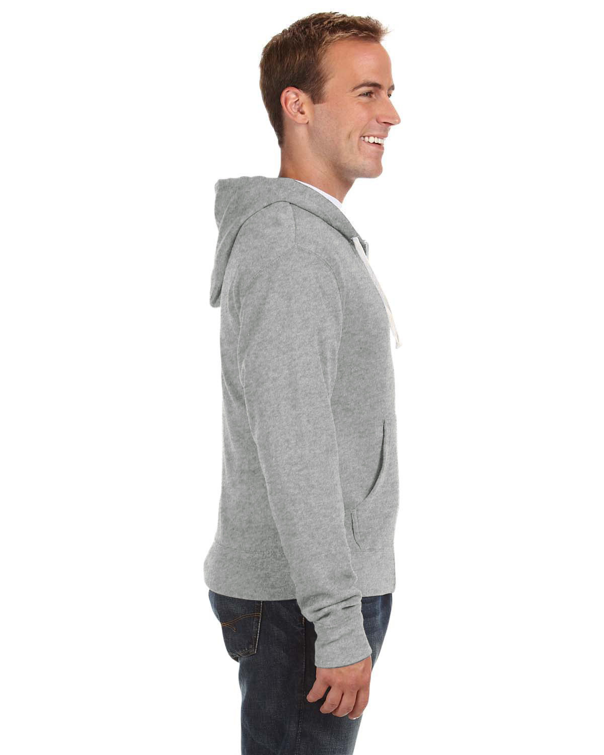 JA8872 J America Adult Triblend Full-Zip Fleece Hooded Sweatshirt - Siide Image