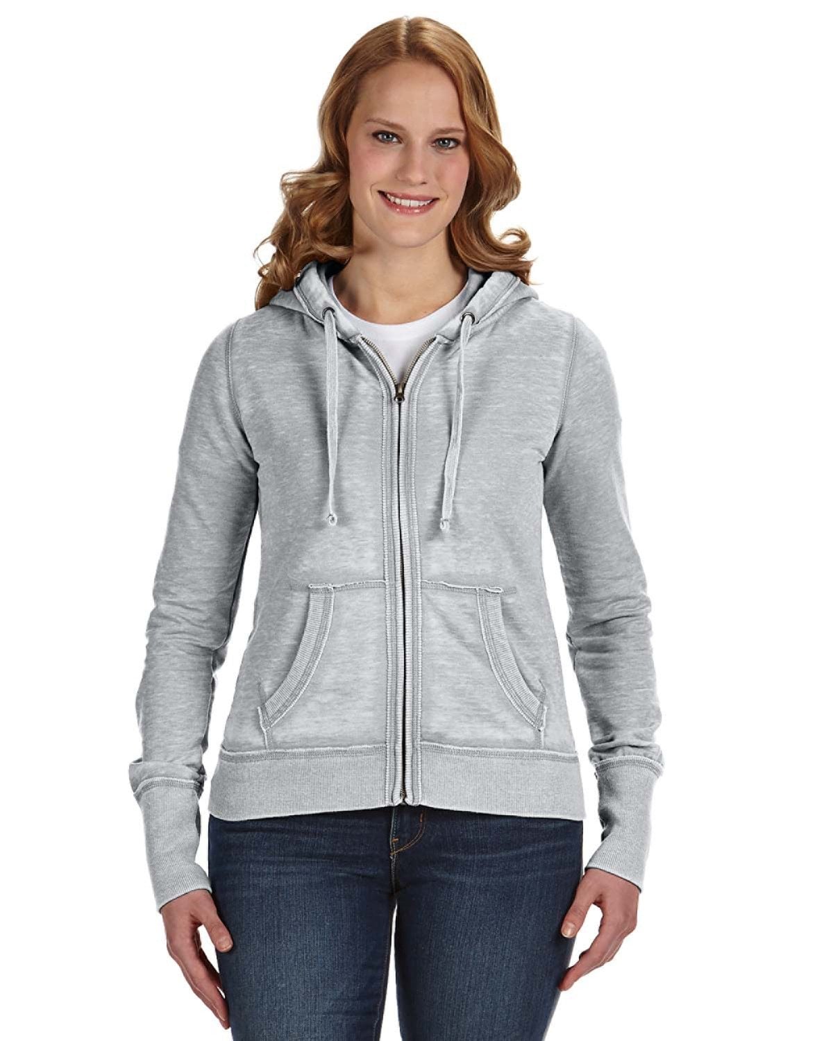 JA8913 J America Ladies Zen Full-Zip Fleece Hooded Sweatshirt