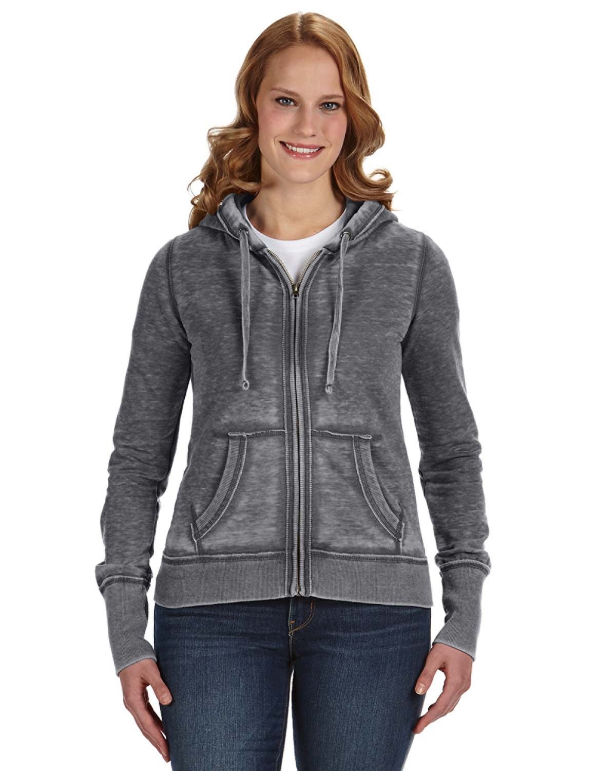 JA8913 J America Ladies Zen Full-Zip Fleece Hooded Sweatshirt JA8913 J America Ladies Zen Full-Zip Fleece Hooded Sweatshirt