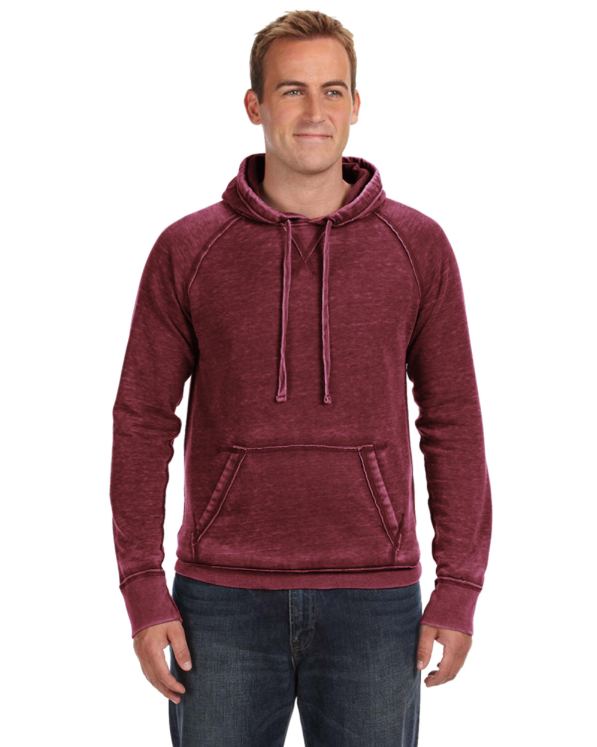 JA8915 J America Adult Vintage Zen Fleece Pullover Hooded Sweatshirt