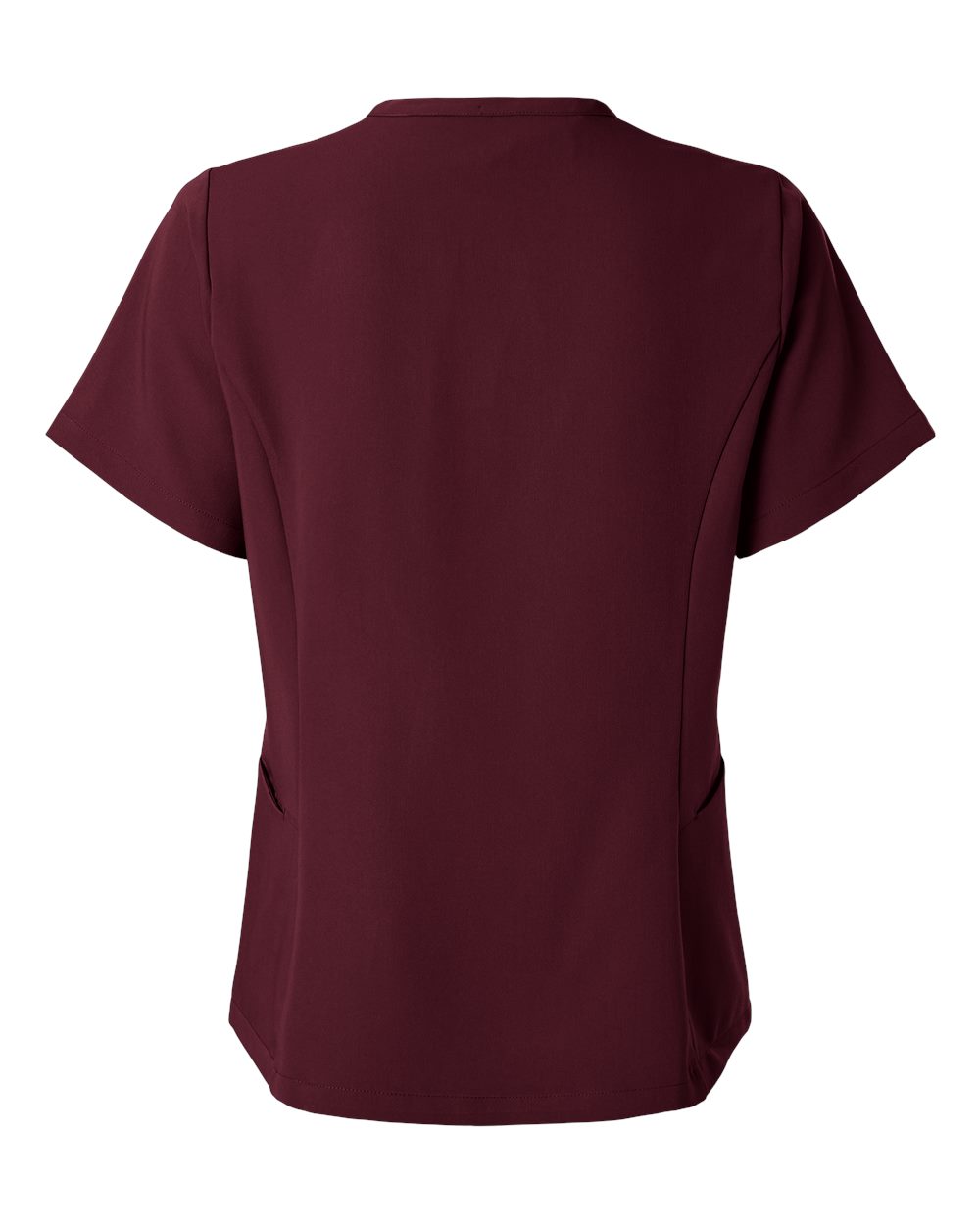 W10003 Jaanuu Womens Calix Fit & Flare Scrub V-Neck Top - Back Image