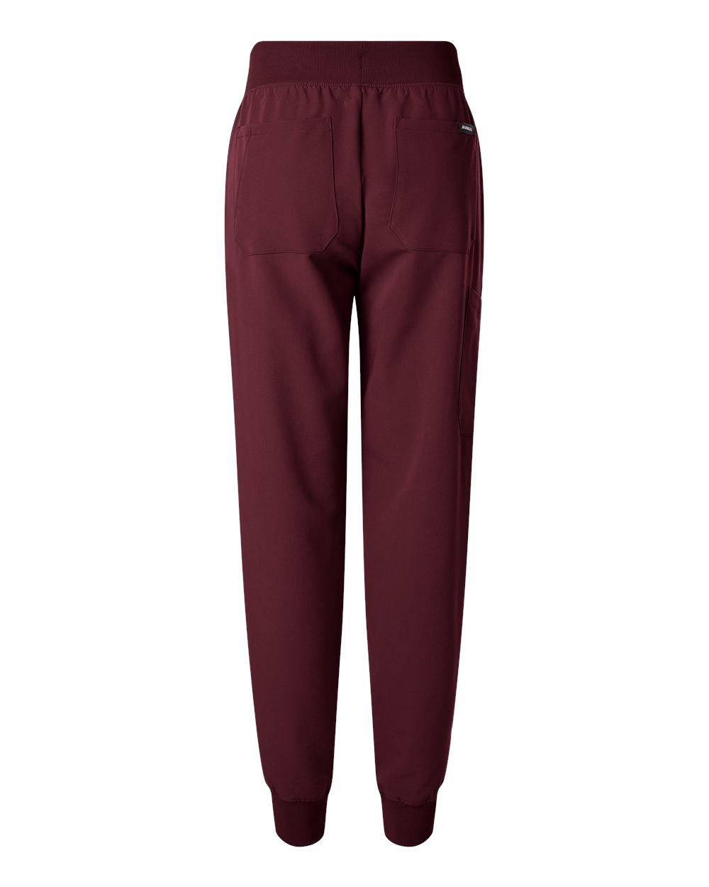 W20003P Jaanuu Womens Silex Knit-Waist Scrub Joggers Petite Sizes - Back Image